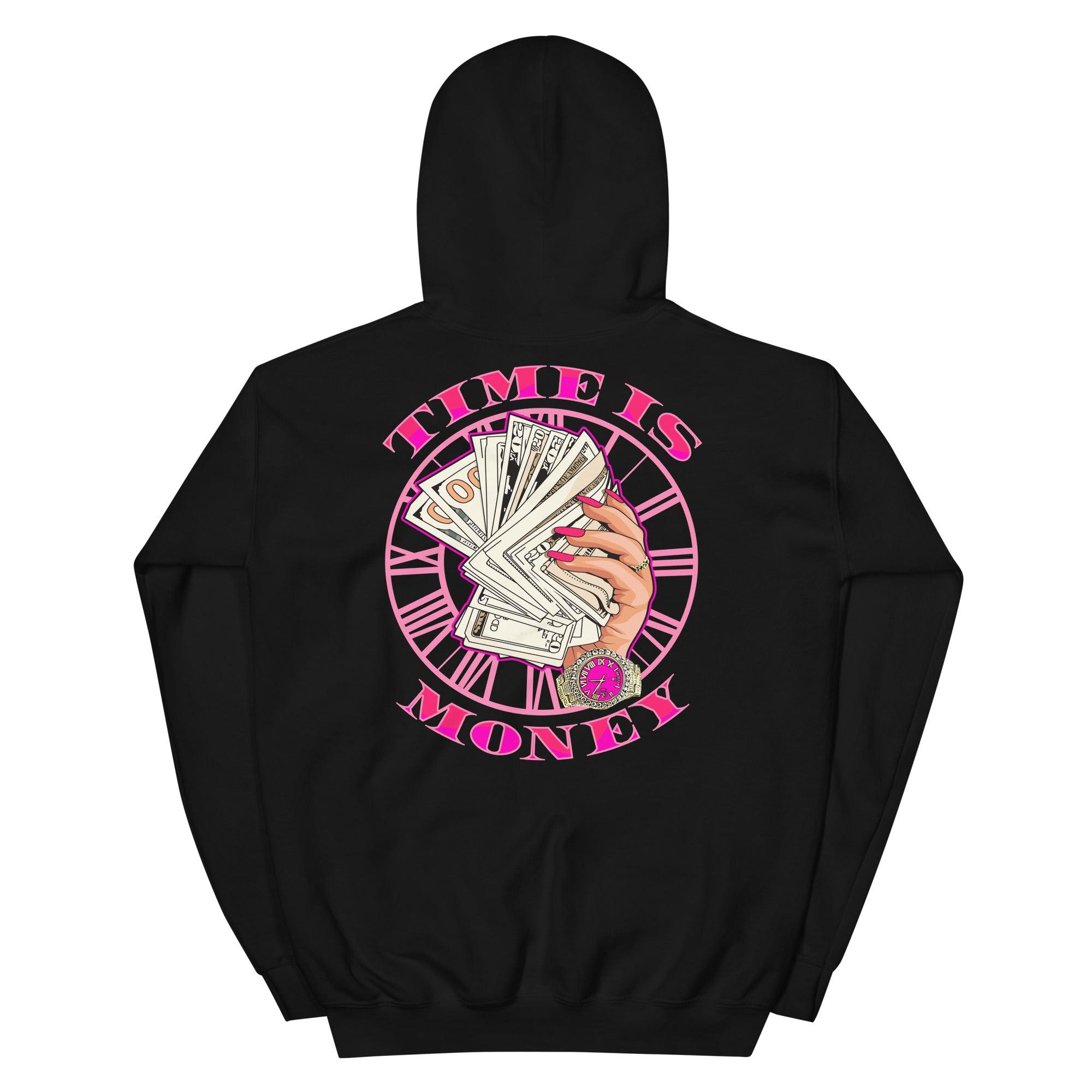 14 Low Shocking Pink Hoodie Time Is Money