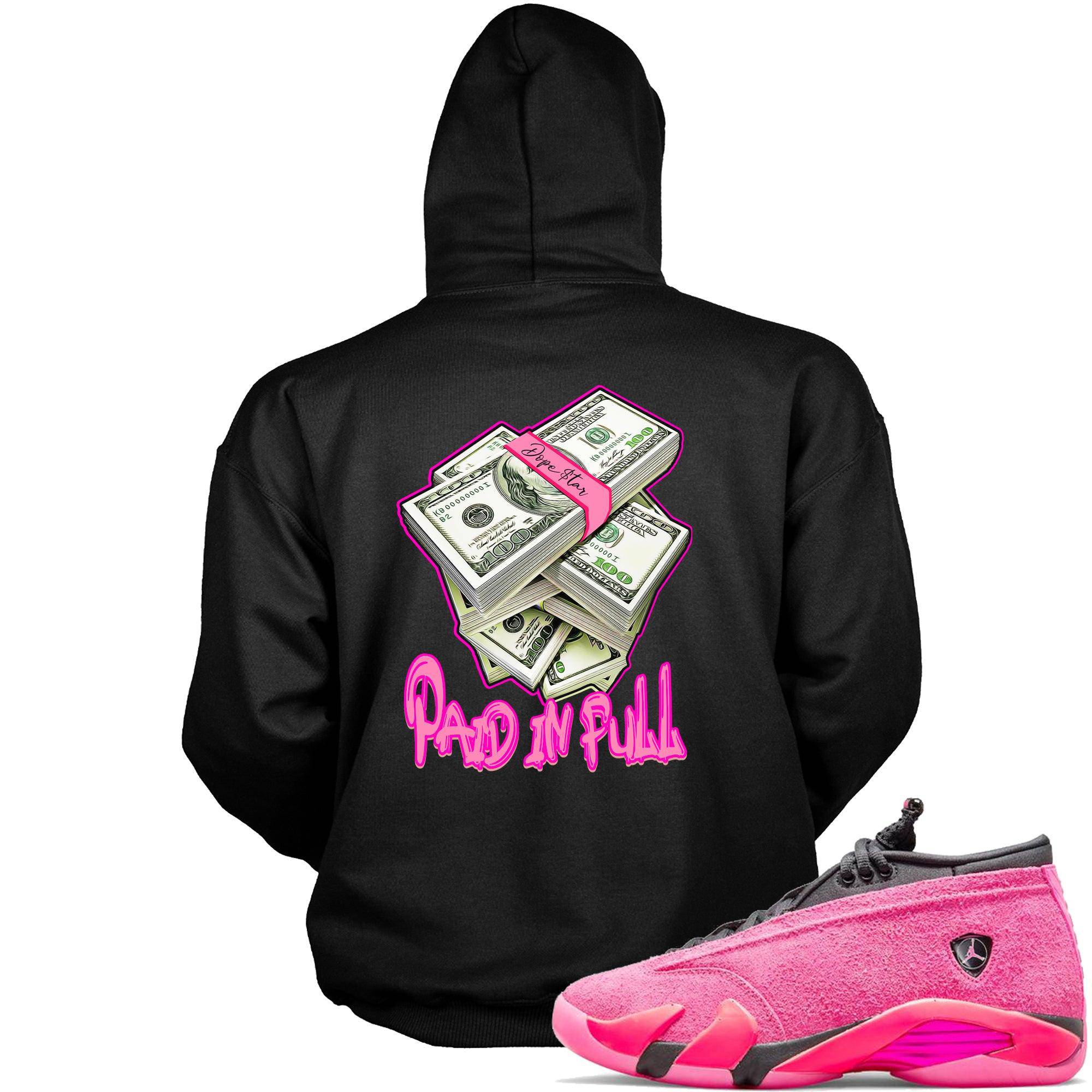 14s Low Shocking Pink Hoodie Paid In Full