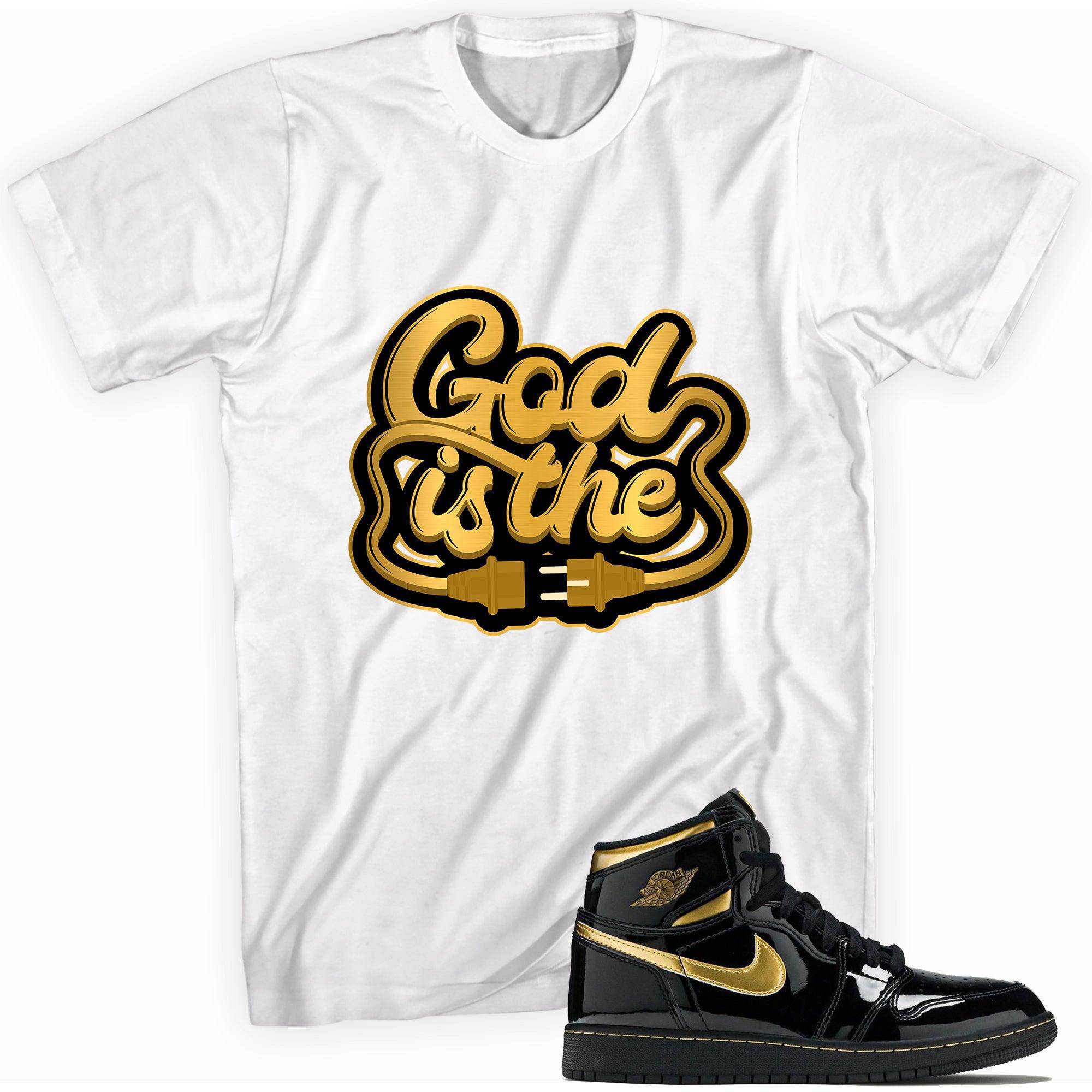 1s High Metallic Gold Shirt God Is