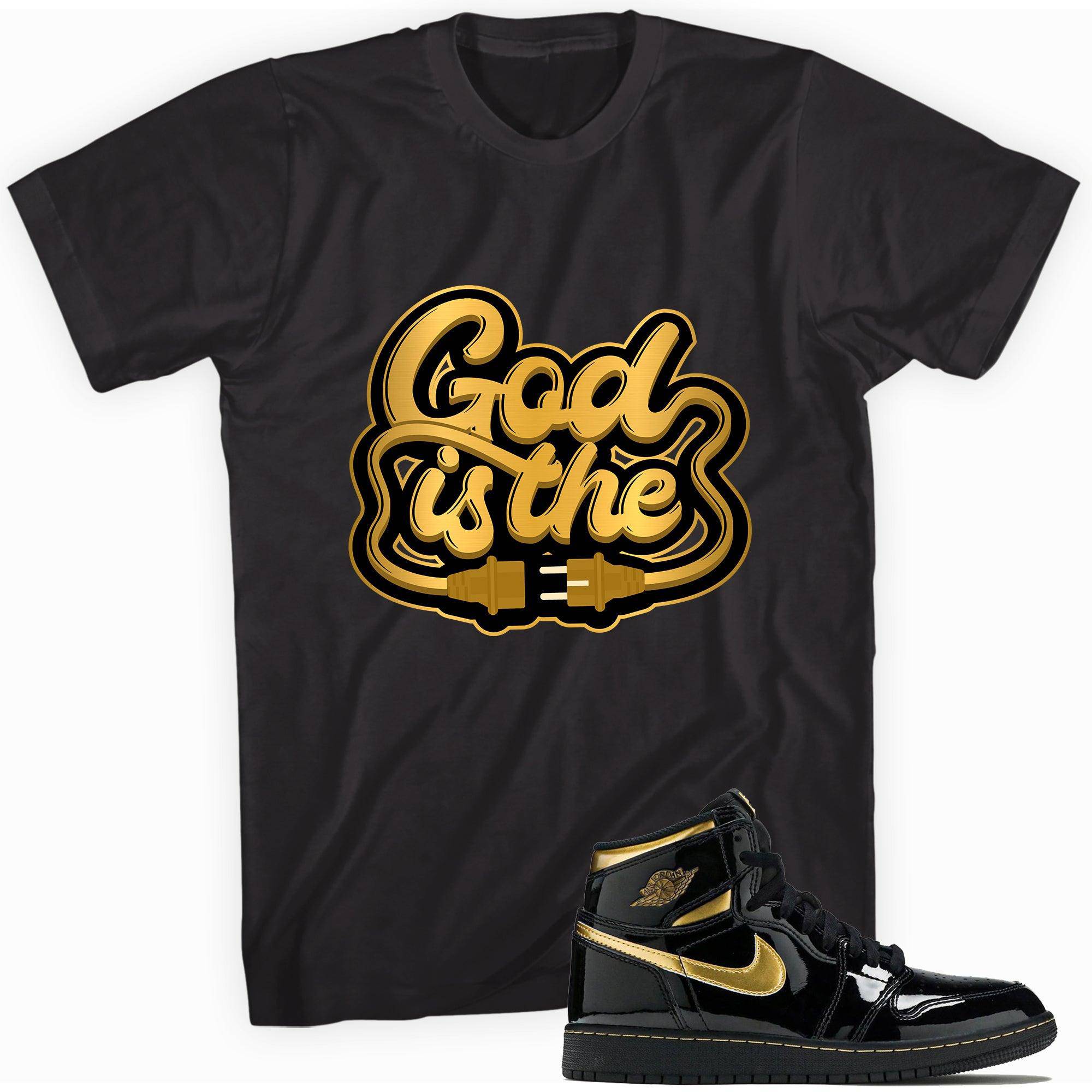 1s High Metallic Gold Shirt God Is