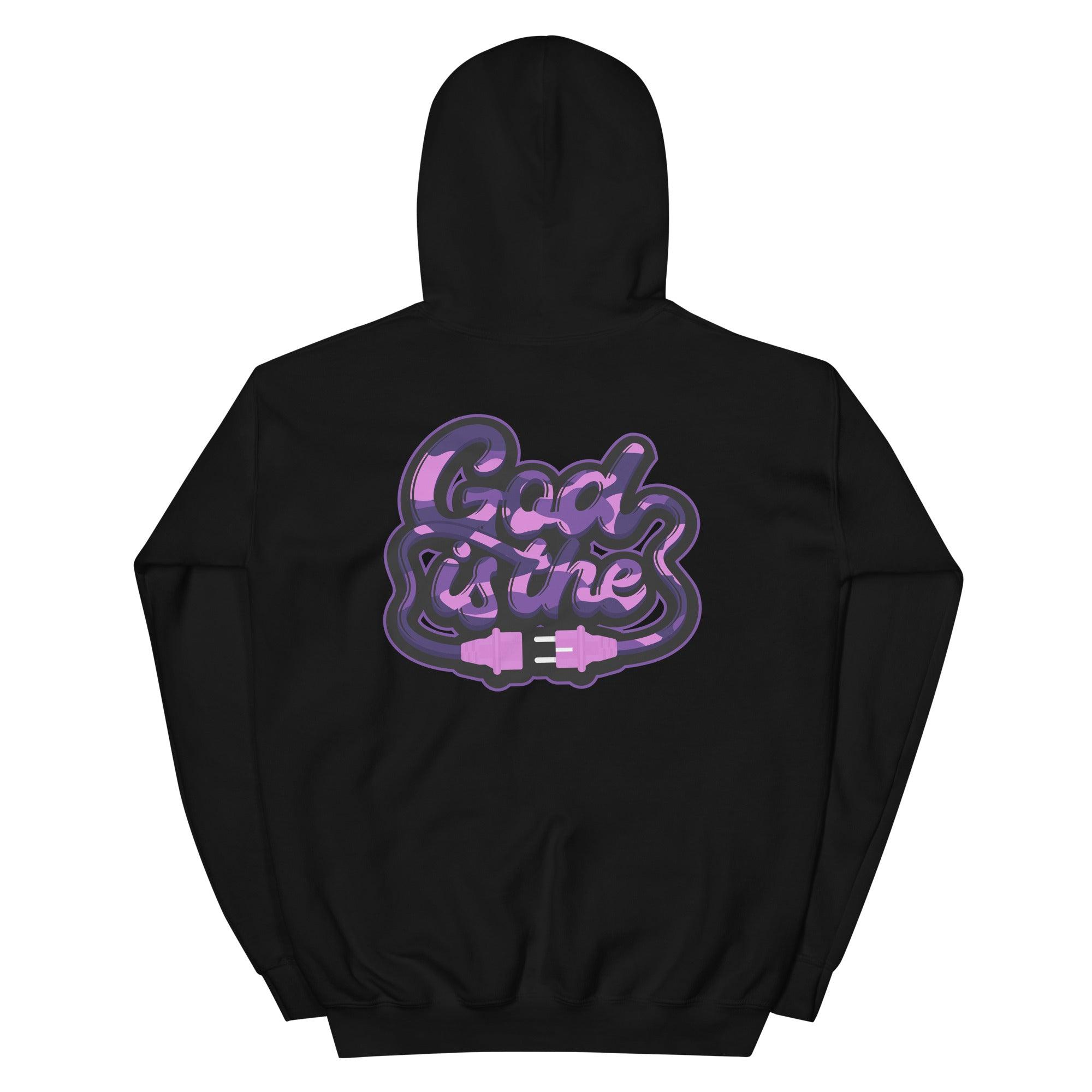 Air Foamposite One Purple Camo Hoodie God Is