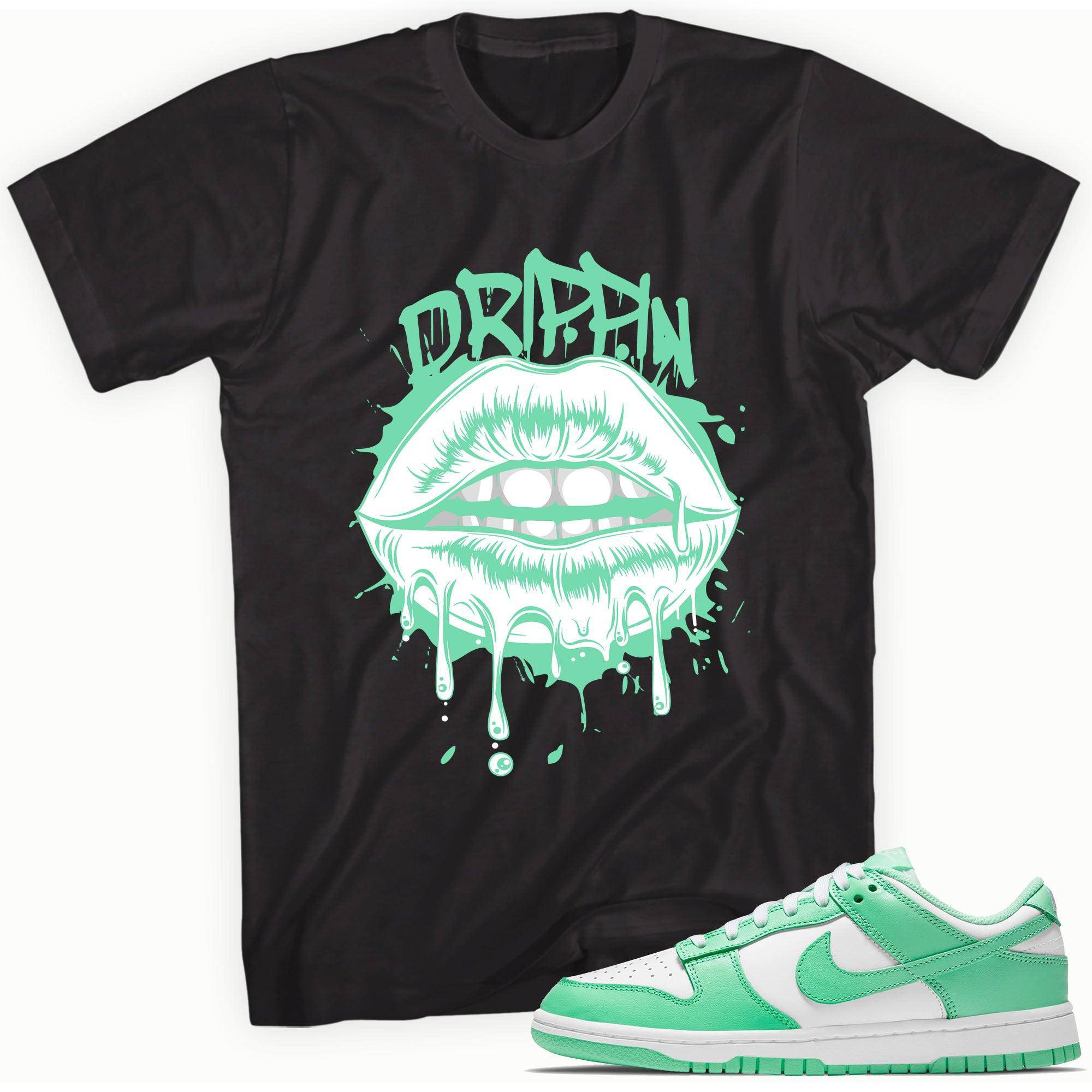 Dunks Low Green Glow Shirt Drippin Lips