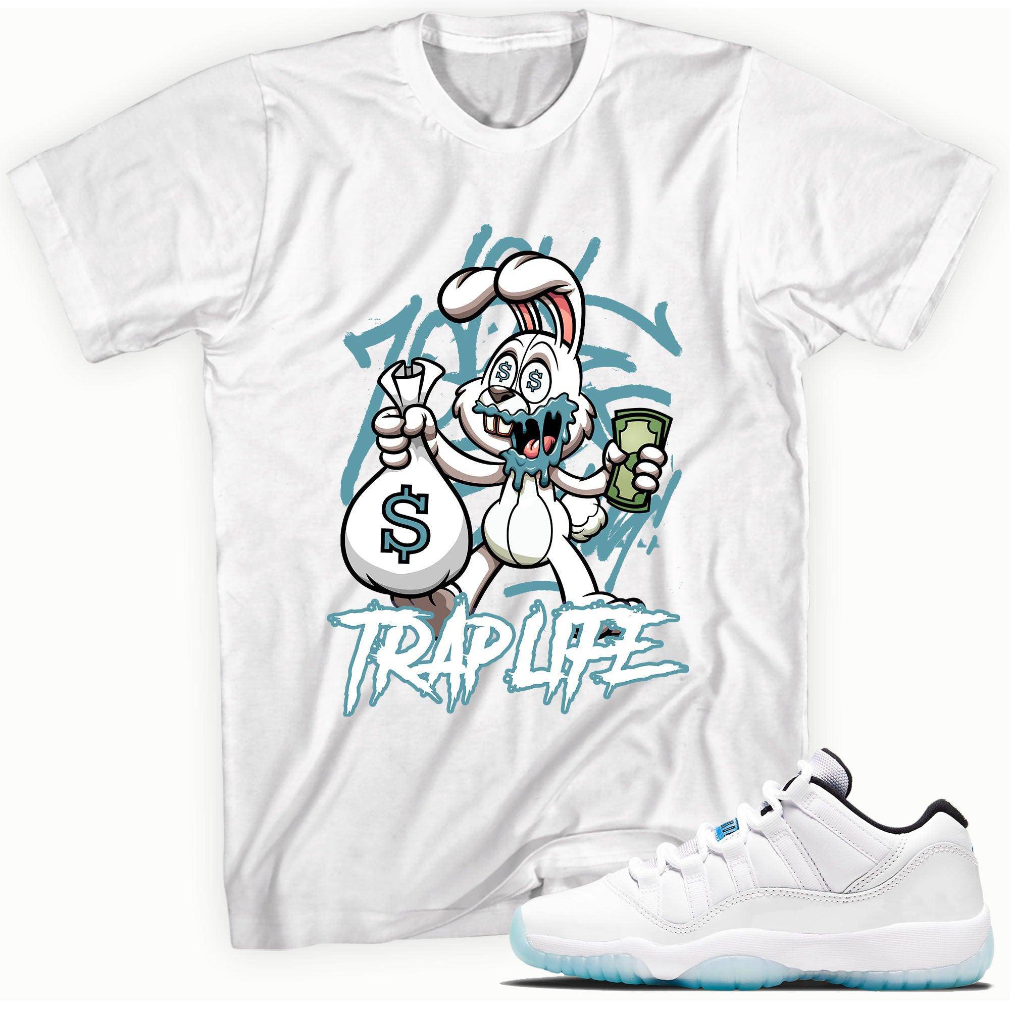 11s Low Legend Blue Shirt Trap Life