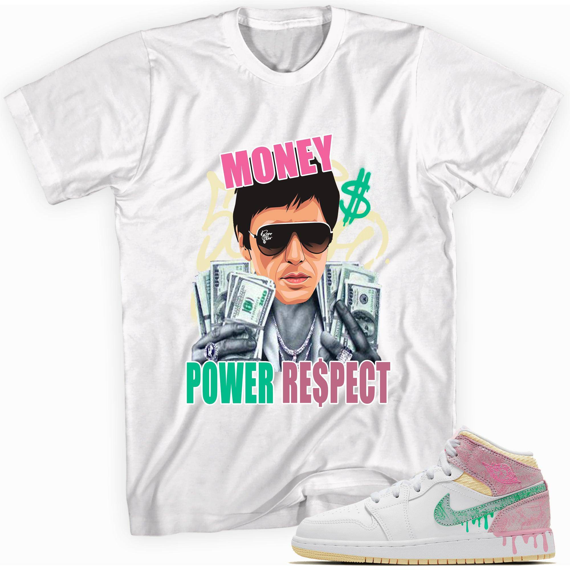 1s Mid Paint Drip (GS) Shirt Tony Montana