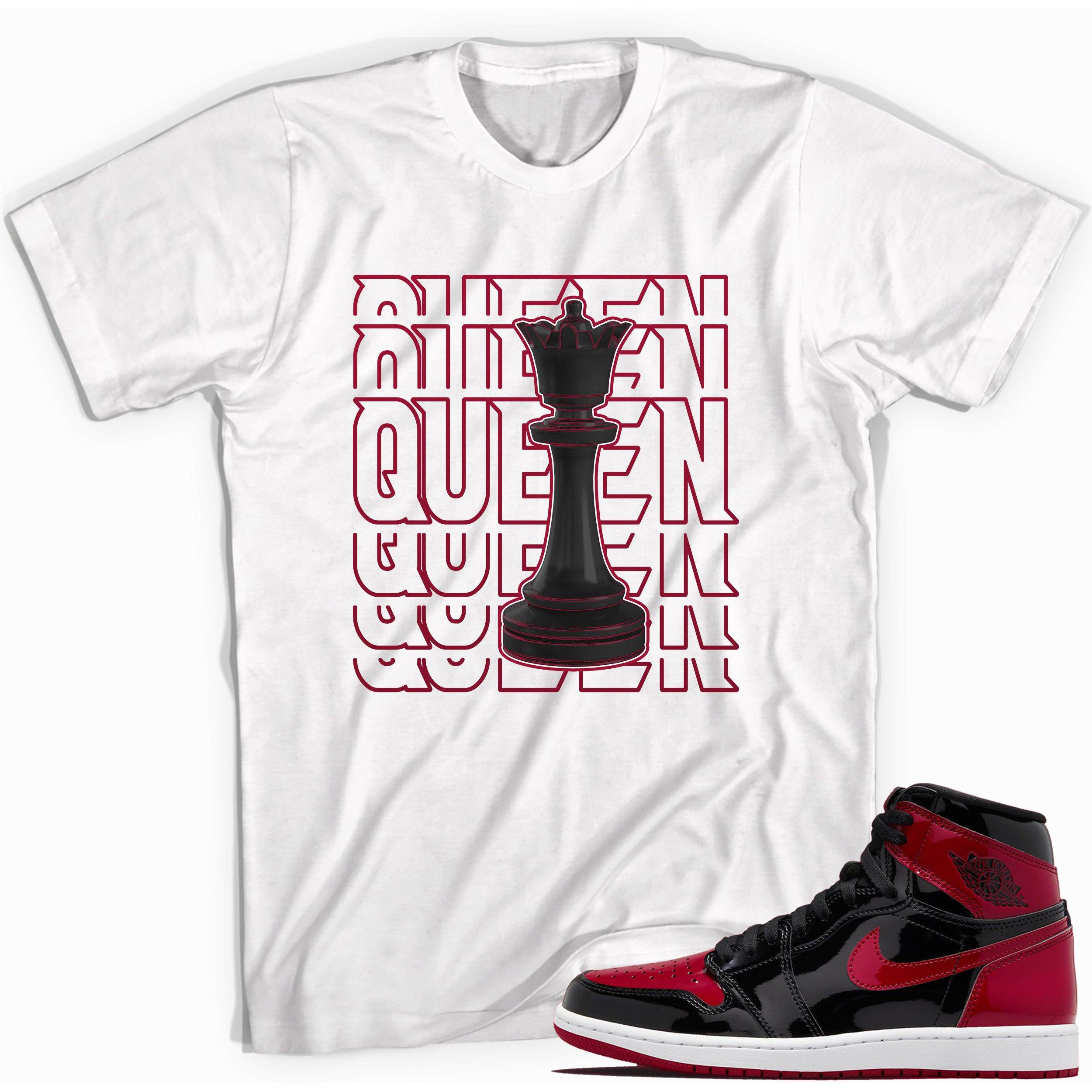 1s Patent Leather Bred Air HOLIDAY 2021 Shirt Queen Chess