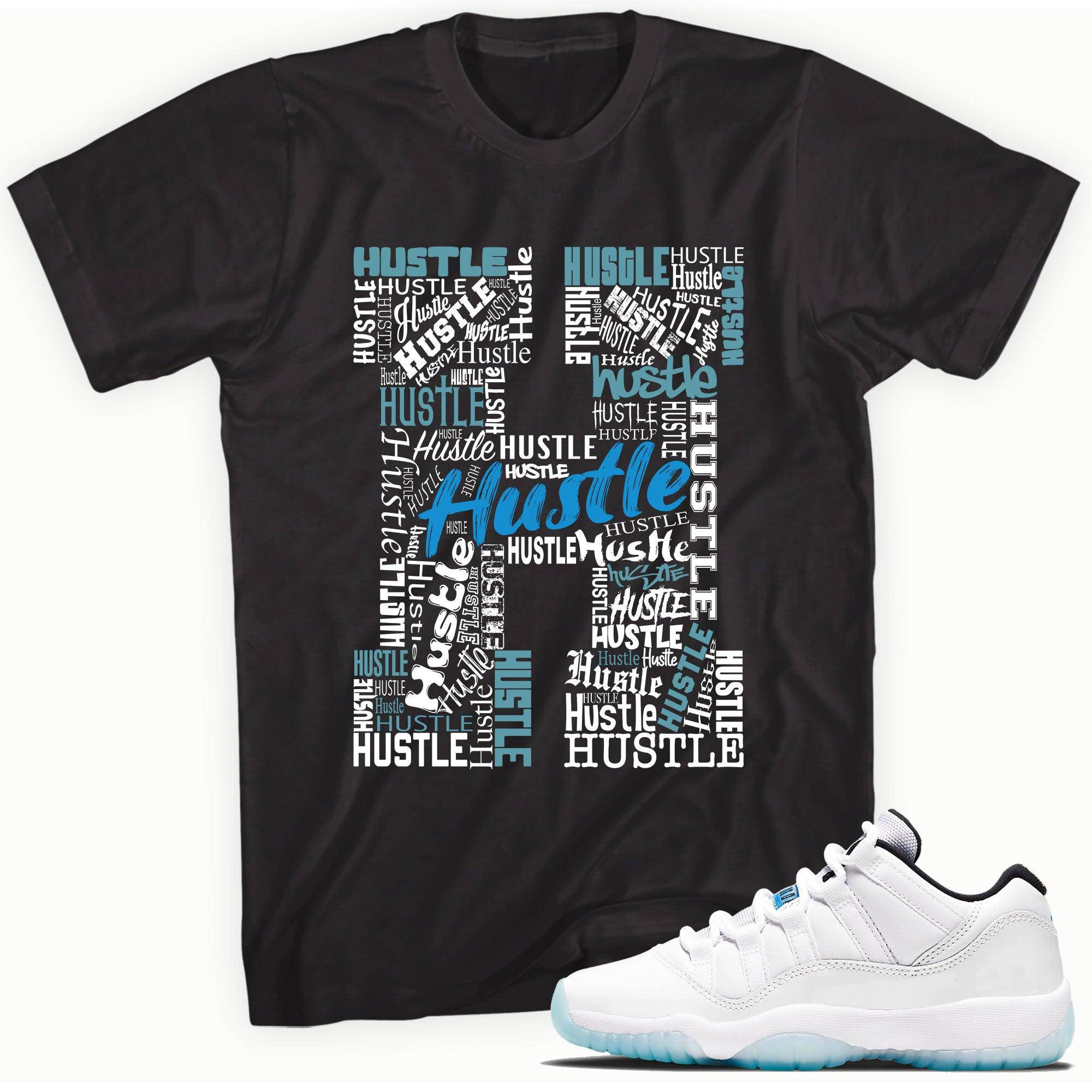 11s Low Legend Blue Shirt H for Hustle