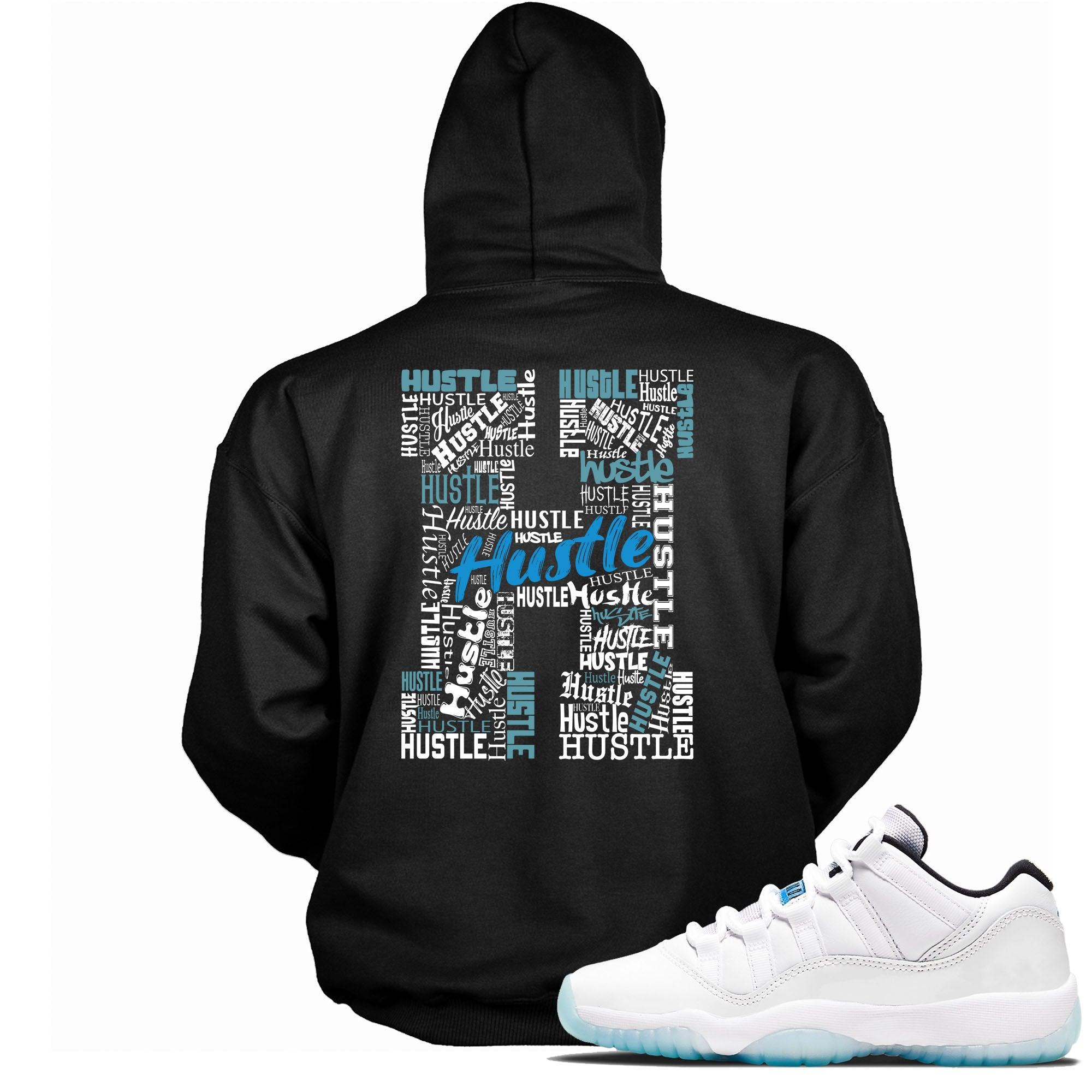 11s Low Legend Blue Hoodie H For Hustle