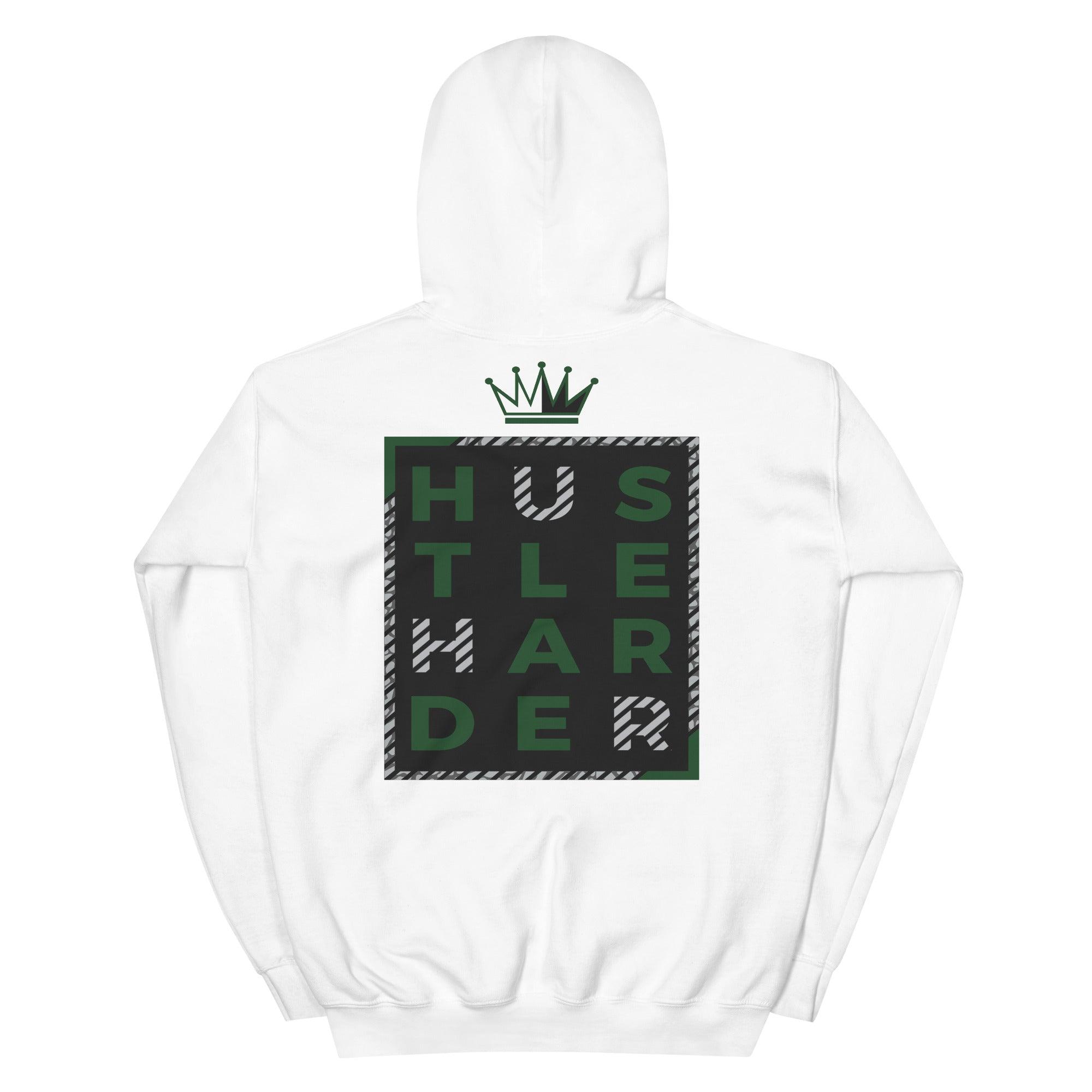 3s Pine Green Hoodie Hustle Harder