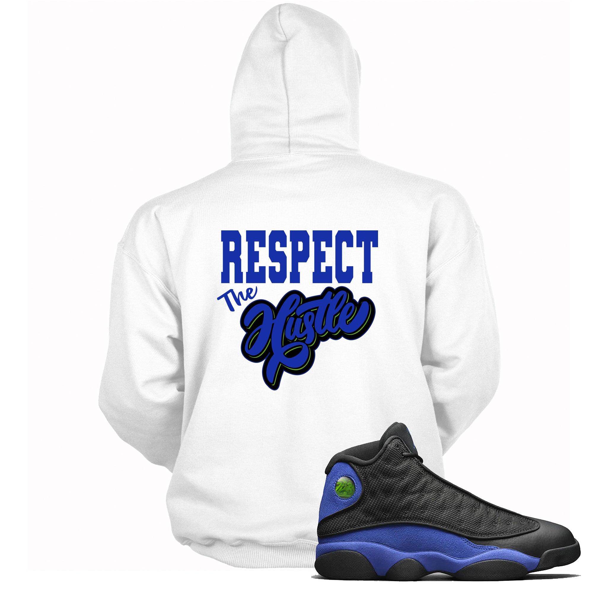 13s Hyper Royal Hoodie Respect The Hustle