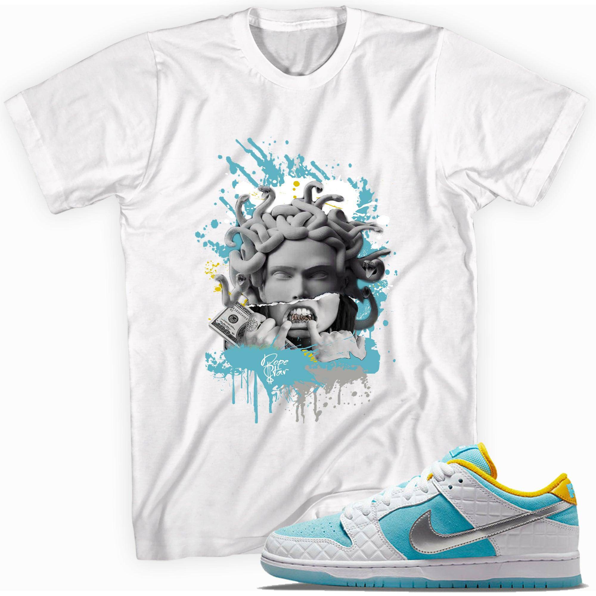 SB Dunk Low Pro FTC Lagoon Pulse Shirt Medusa