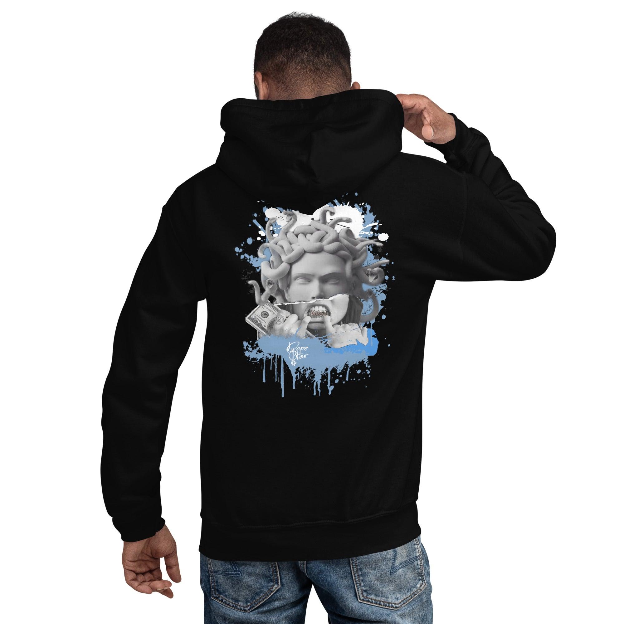 1 High White University Blue Black Hoodie Medusa