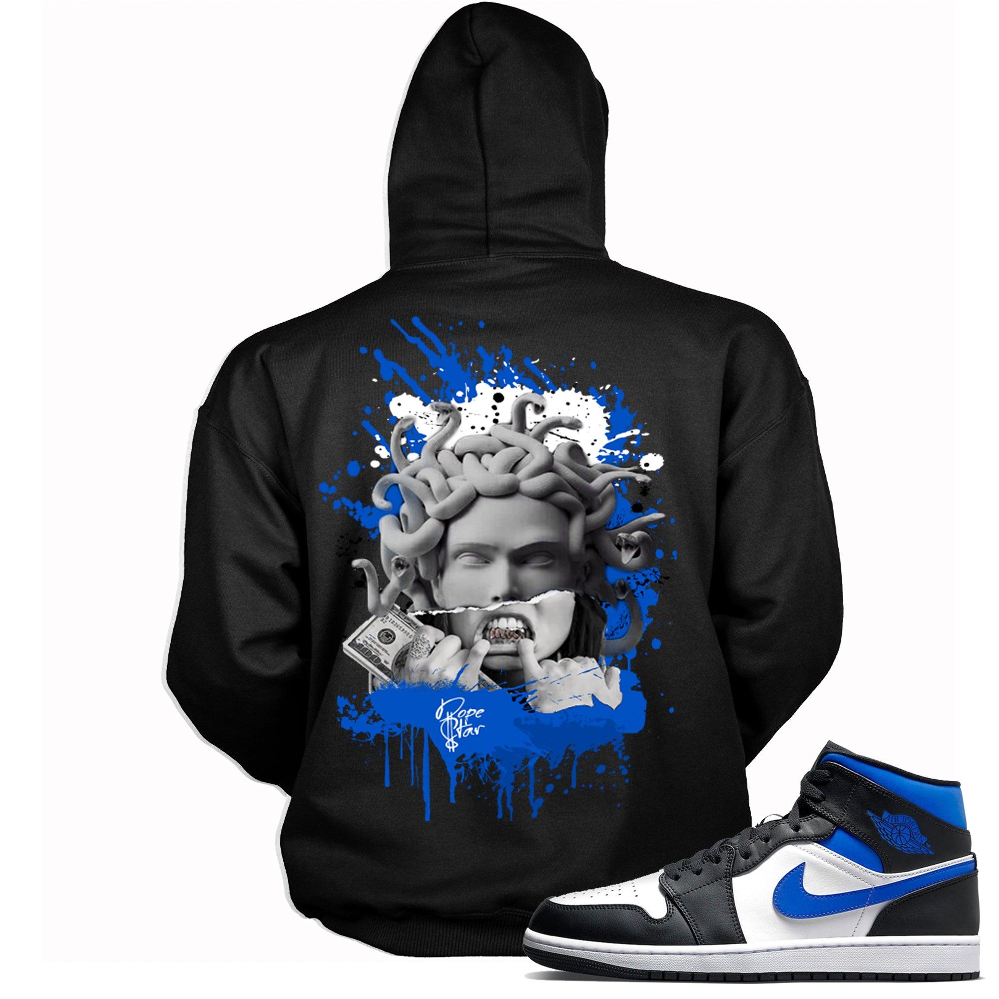 1 Mid White Black Royal Hoodie Medusa