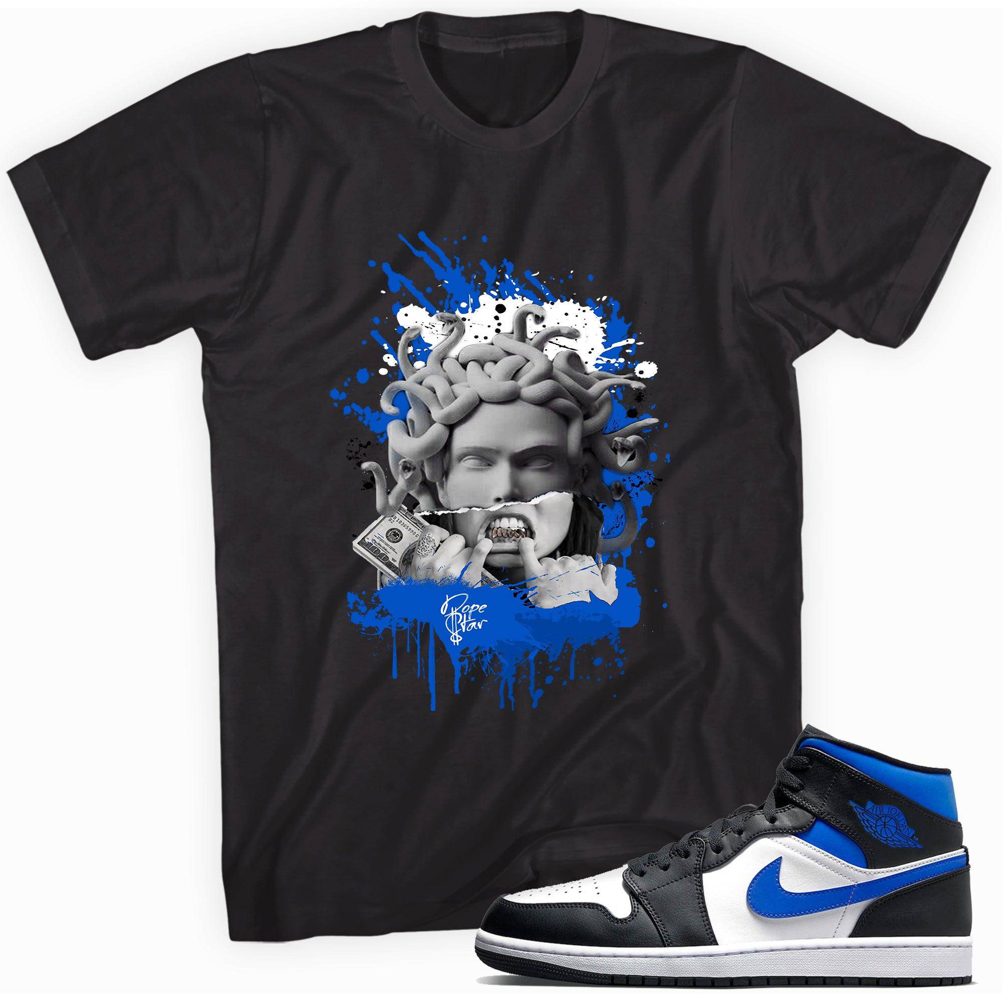 1 Mid White Black Royal Shirt Medusa