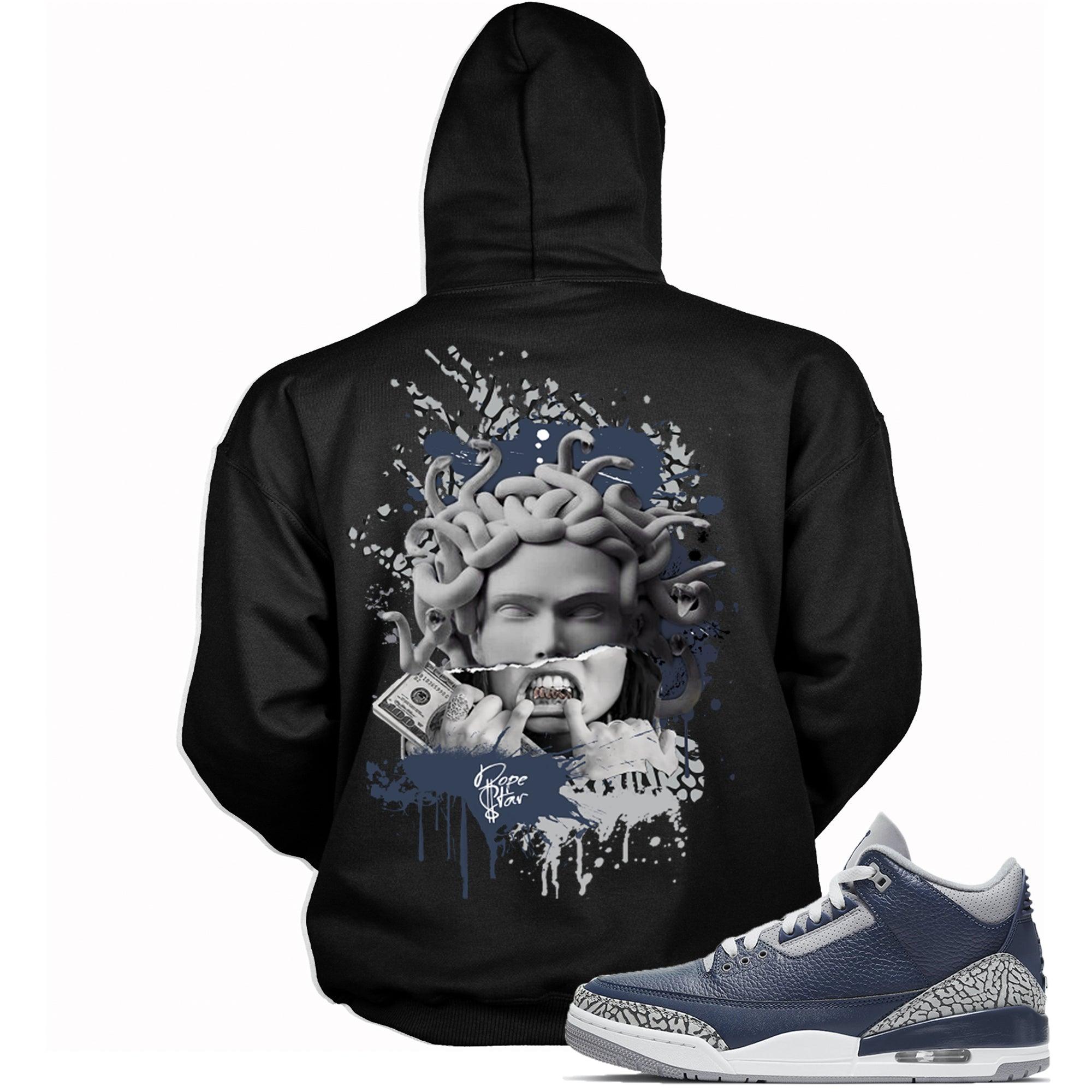 3 Midnight Navy Hoodie Medusa