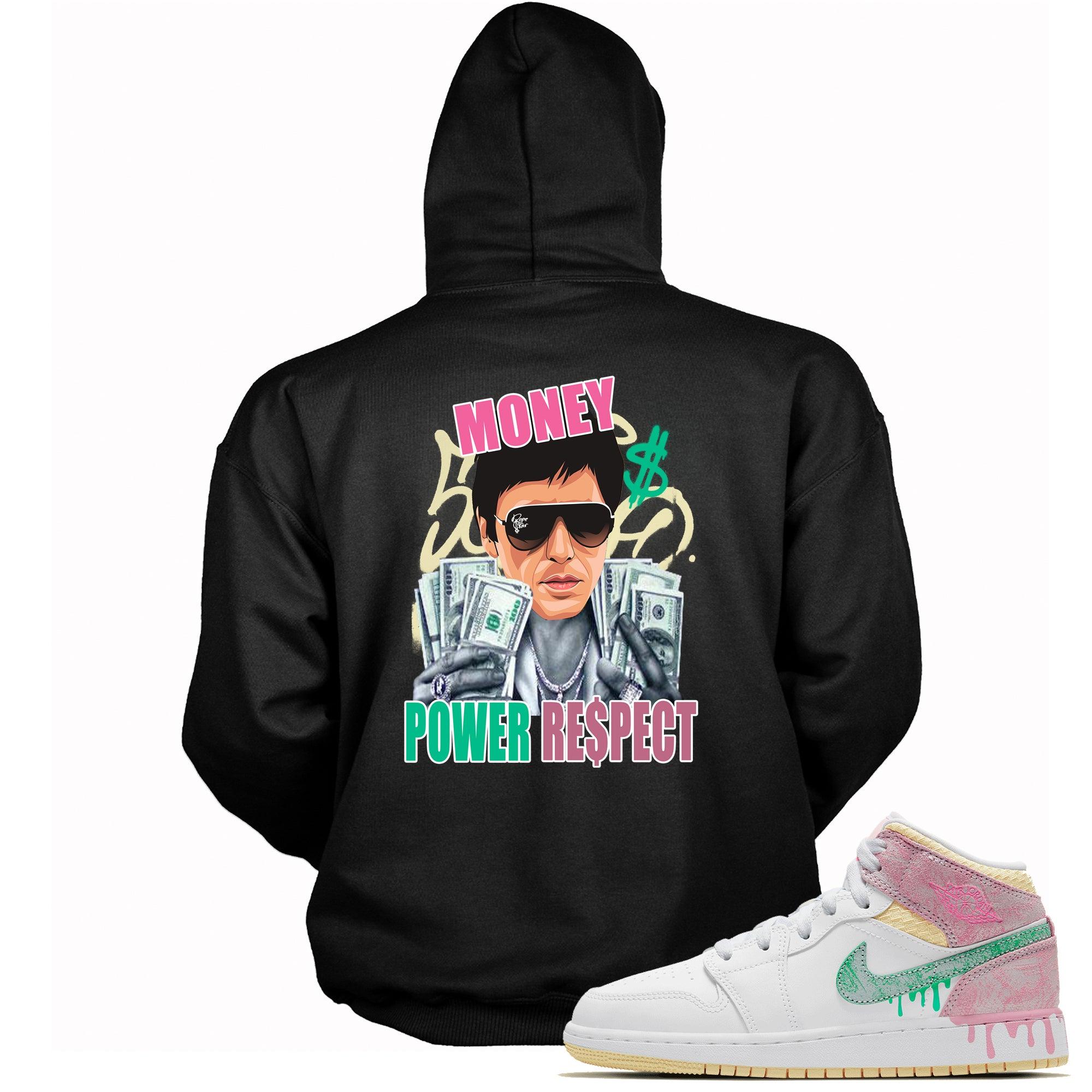 1s Mid Paint Drip GS Hoodie Tony Montana