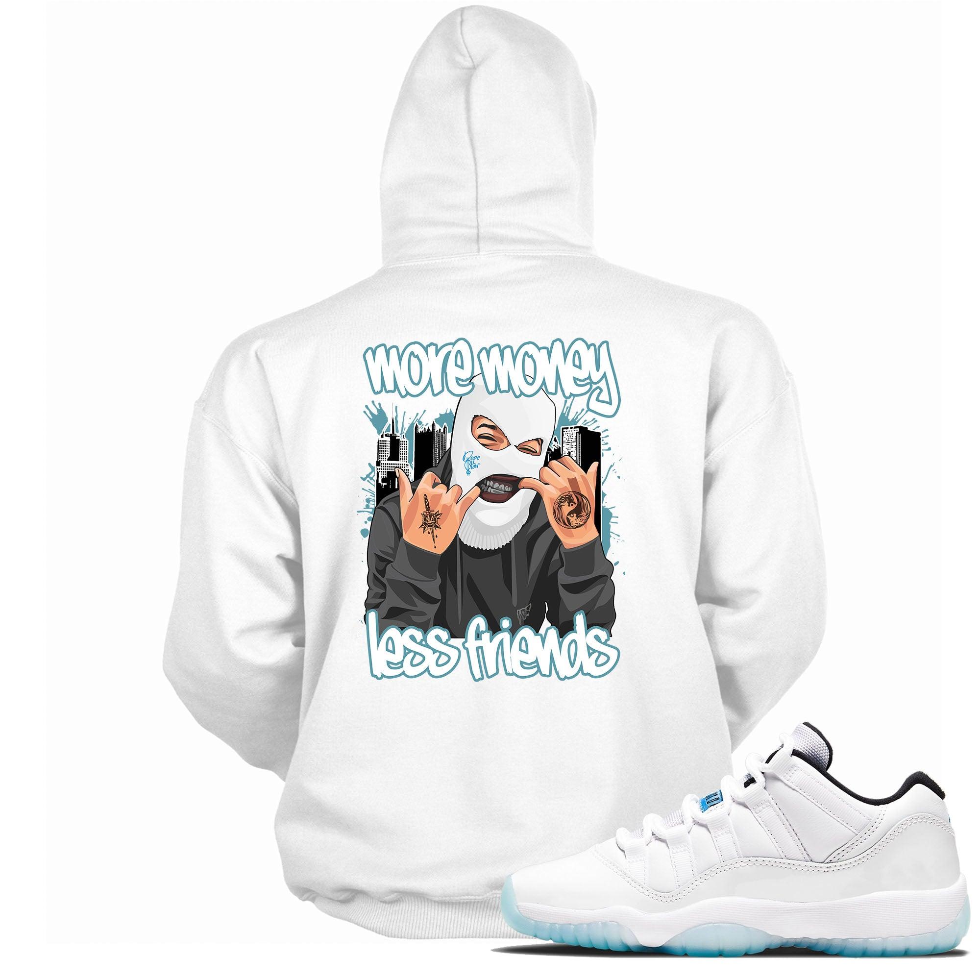 11s Low Legend Blue Hoodie More Money Less Friends