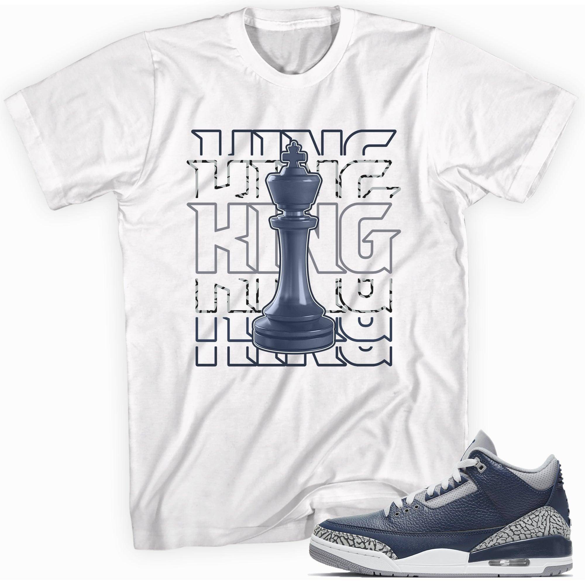 3 Midnight Navy Shirt King Chess