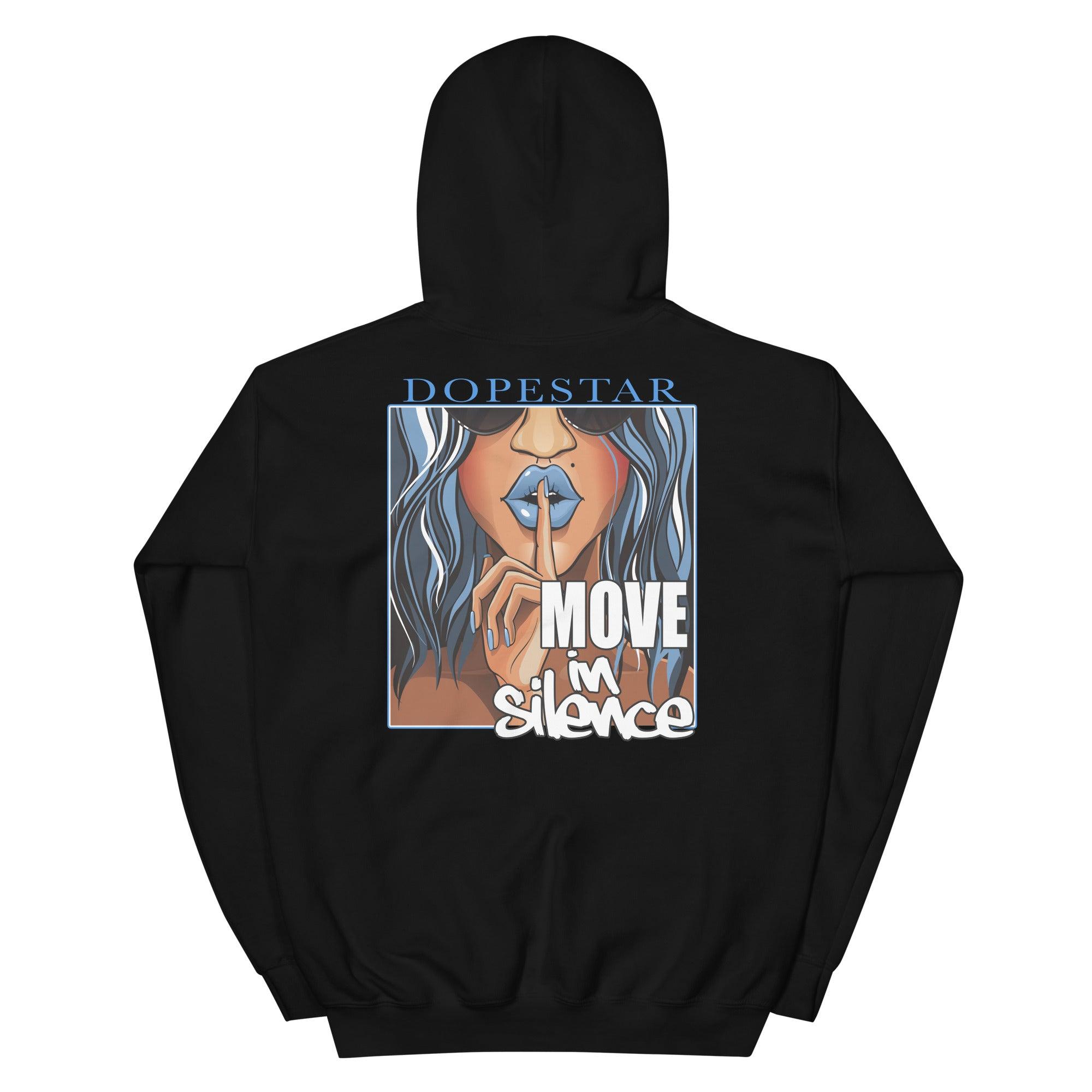 1 High White University Blue Black Hoodie Move In Silence