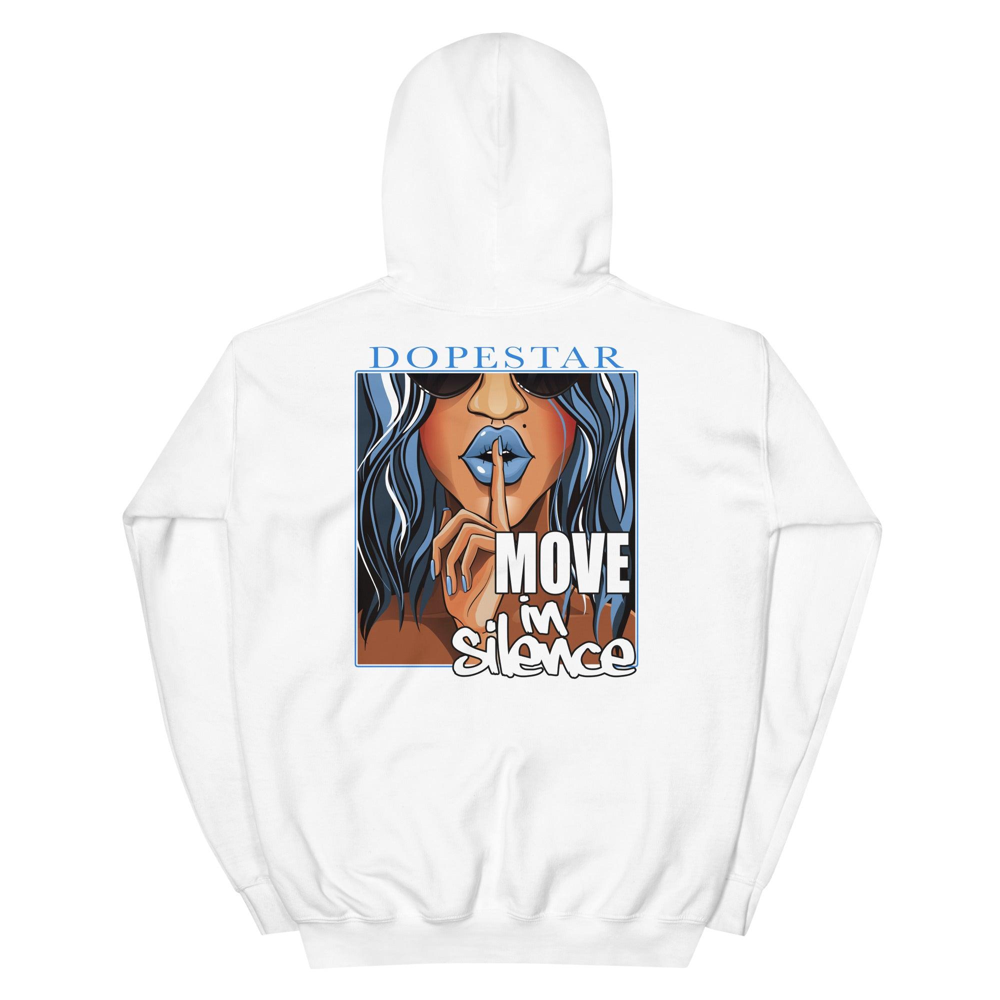 1 High White University Blue Black Hoodie Move In Silence