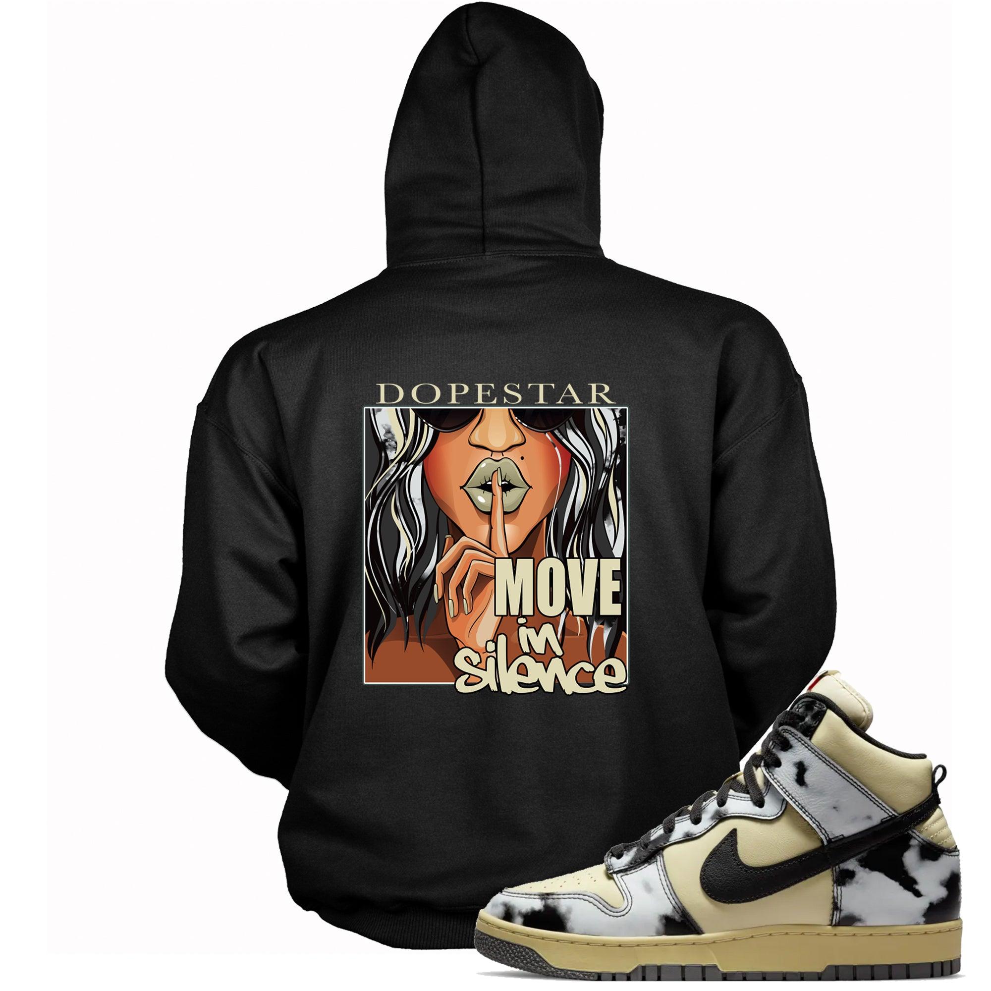 Dunk High 1985 Black Acid Wash Hoodie Move In Silence