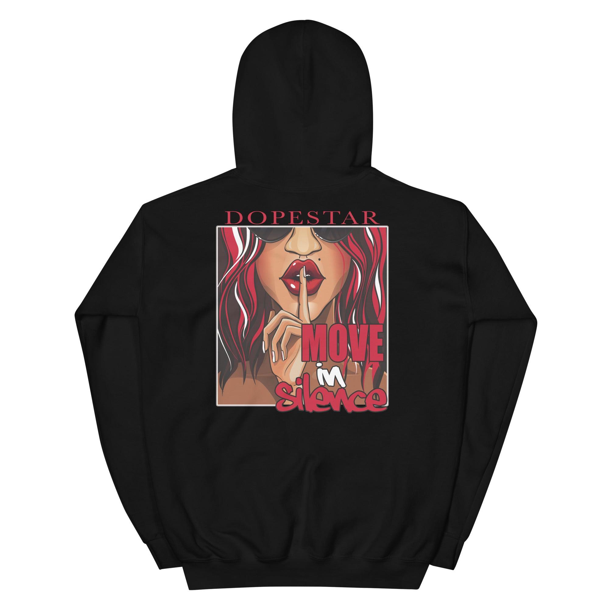 4 Fire Red Hoodie Move In Silence