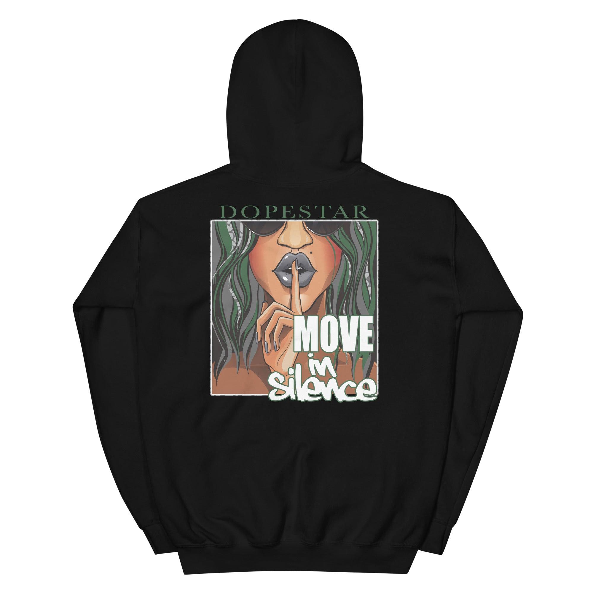 3 Pine Green Hoodie Move In Silence