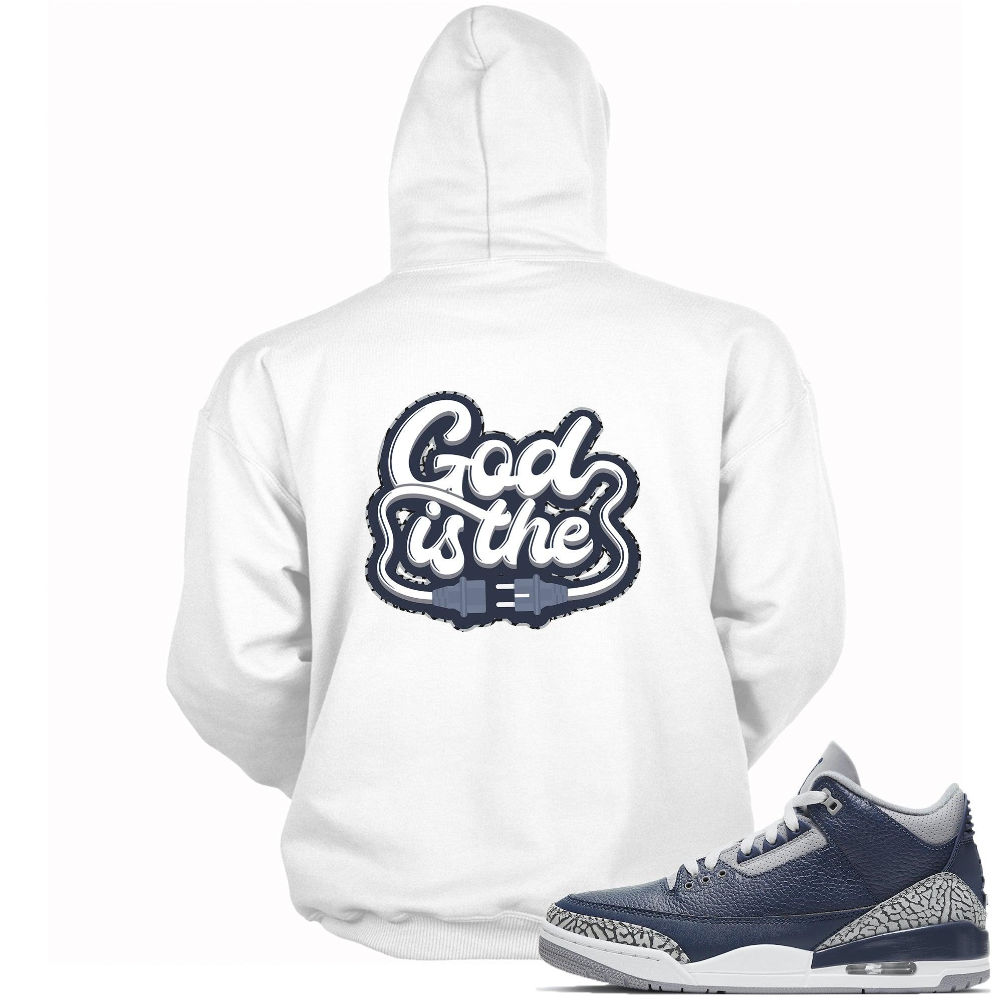 3 Midnight Navy Hoodie God Is