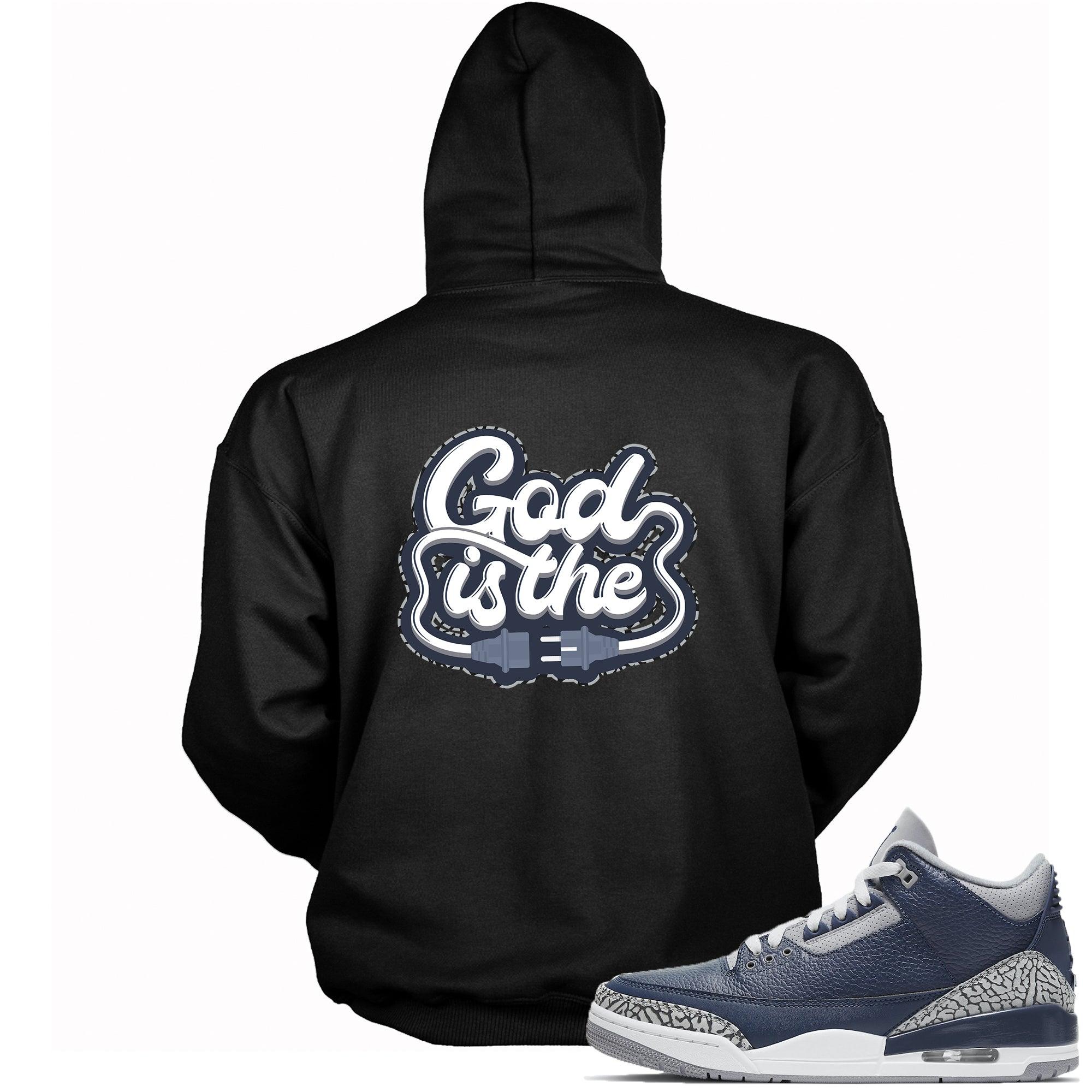 3 Midnight Navy Hoodie God Is