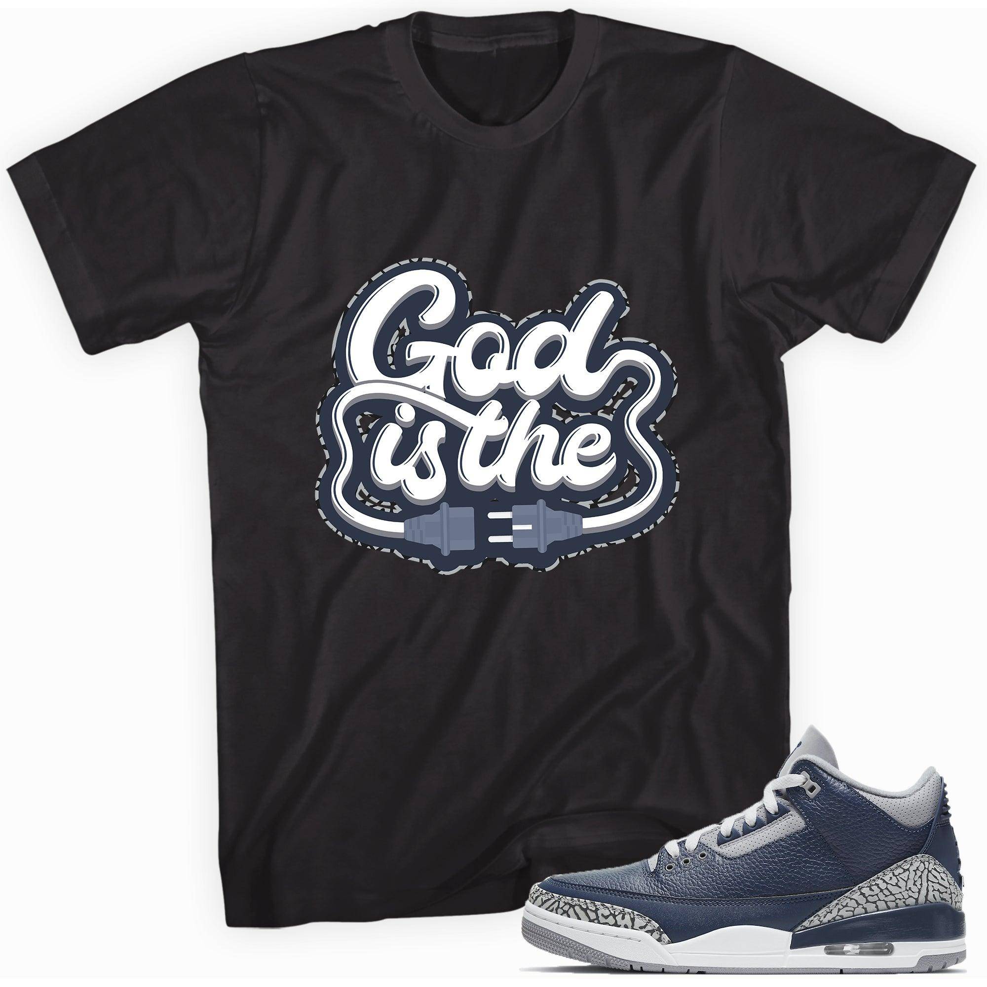 3 Midnight Navy Shirt God Is