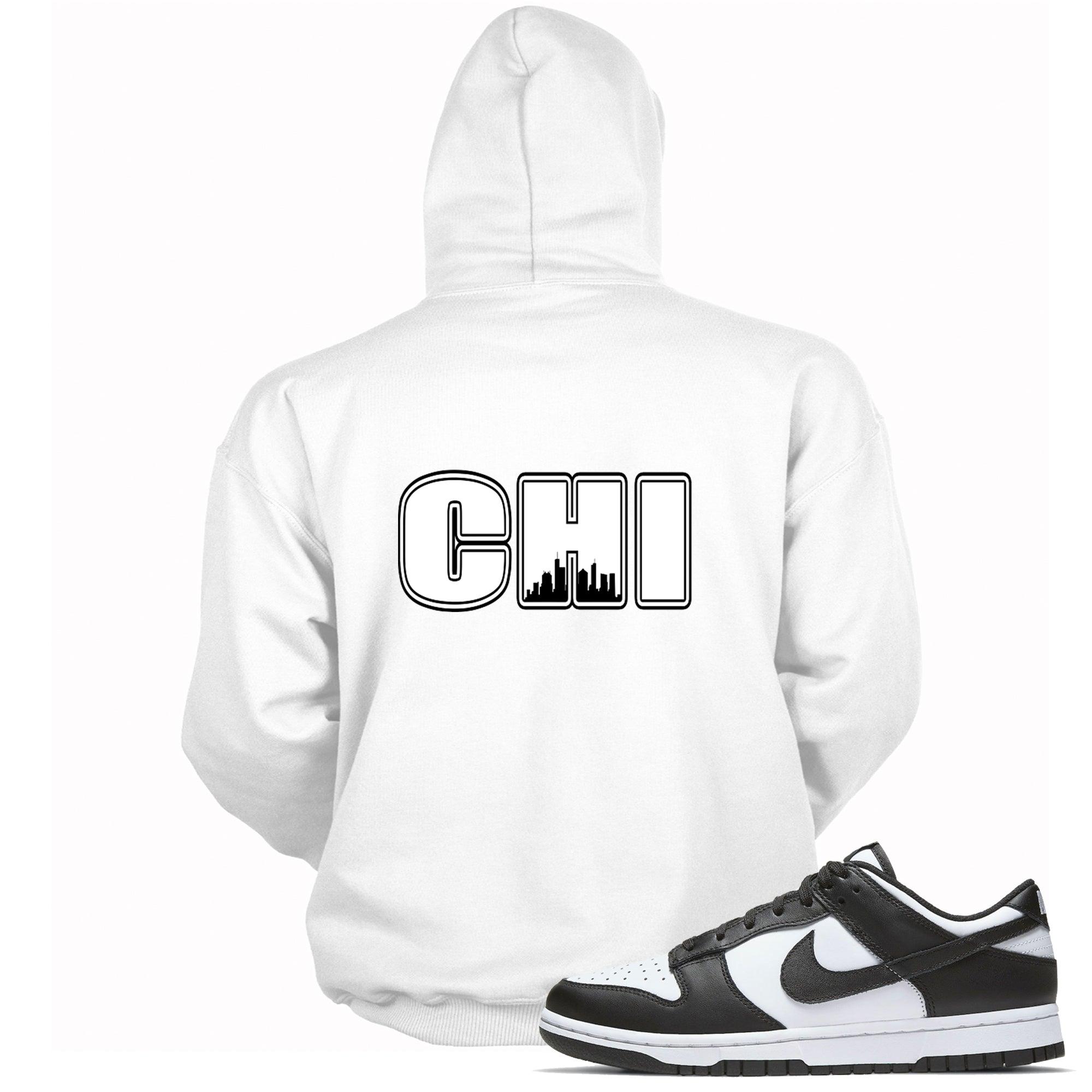 Dunk Low White Black 2021 Hoodie Chicago