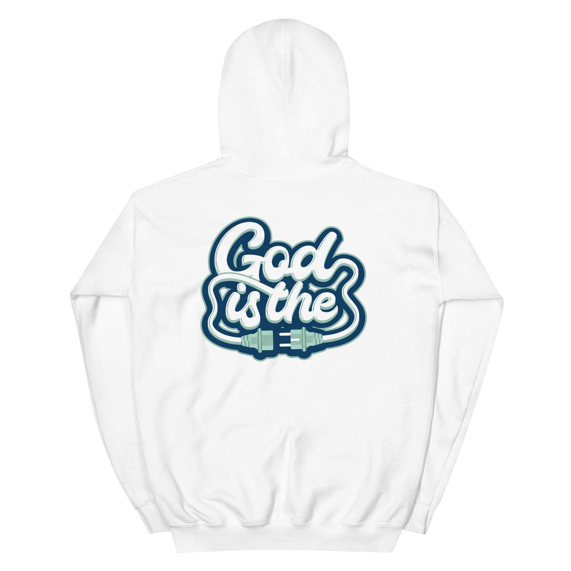 1 Mid Mystic Navy Mint Foam Hoodie God Is