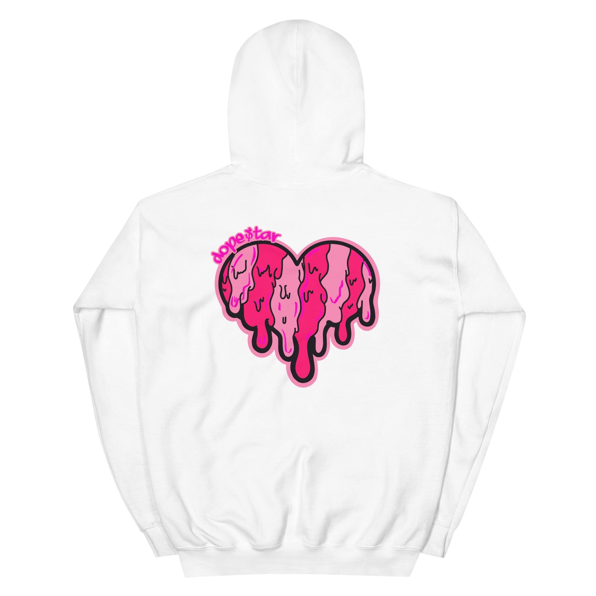 14s Low Shocking Pink Hoodie Melting Heart