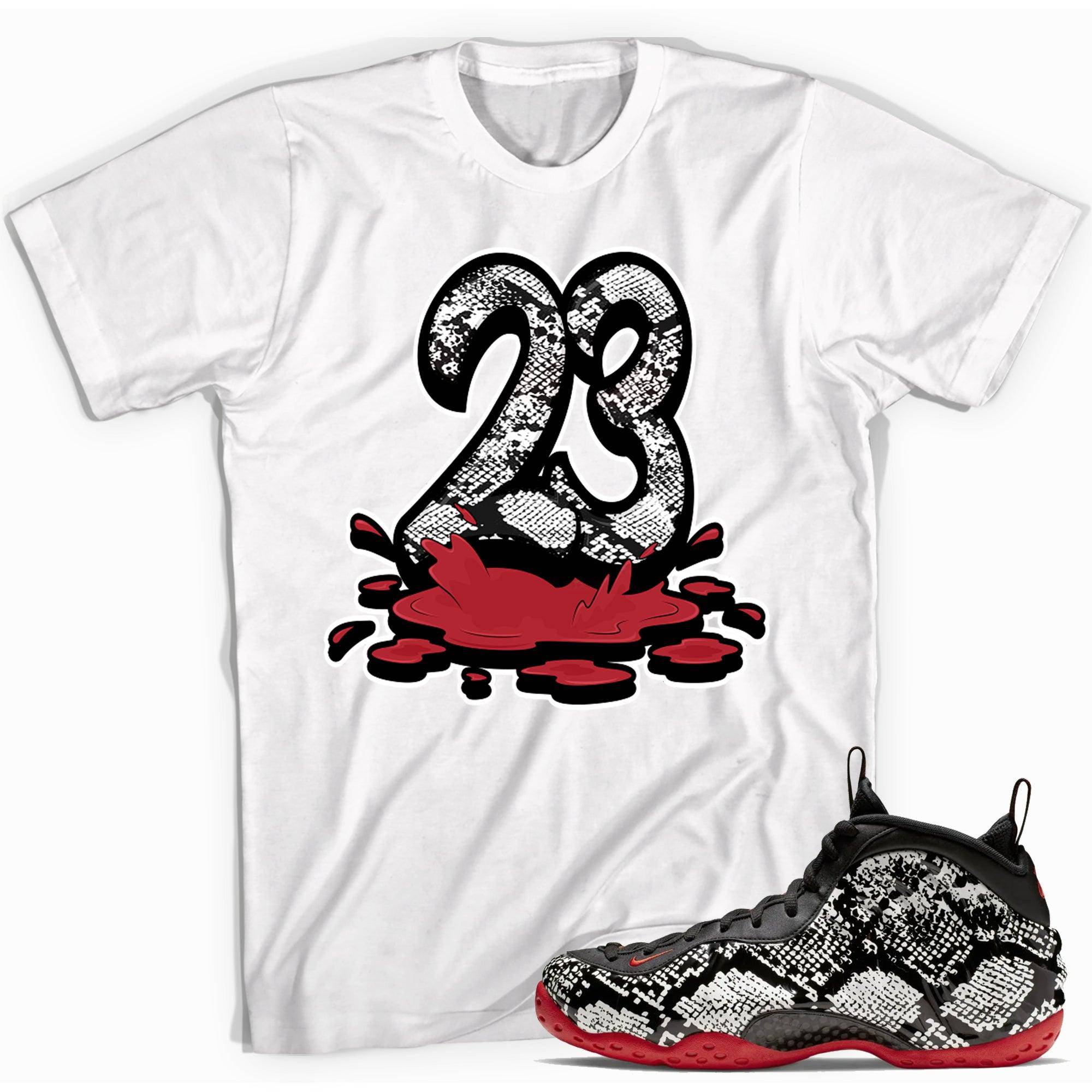 Air Foamposite One Albino Snakeskin Shirt 23 Melting