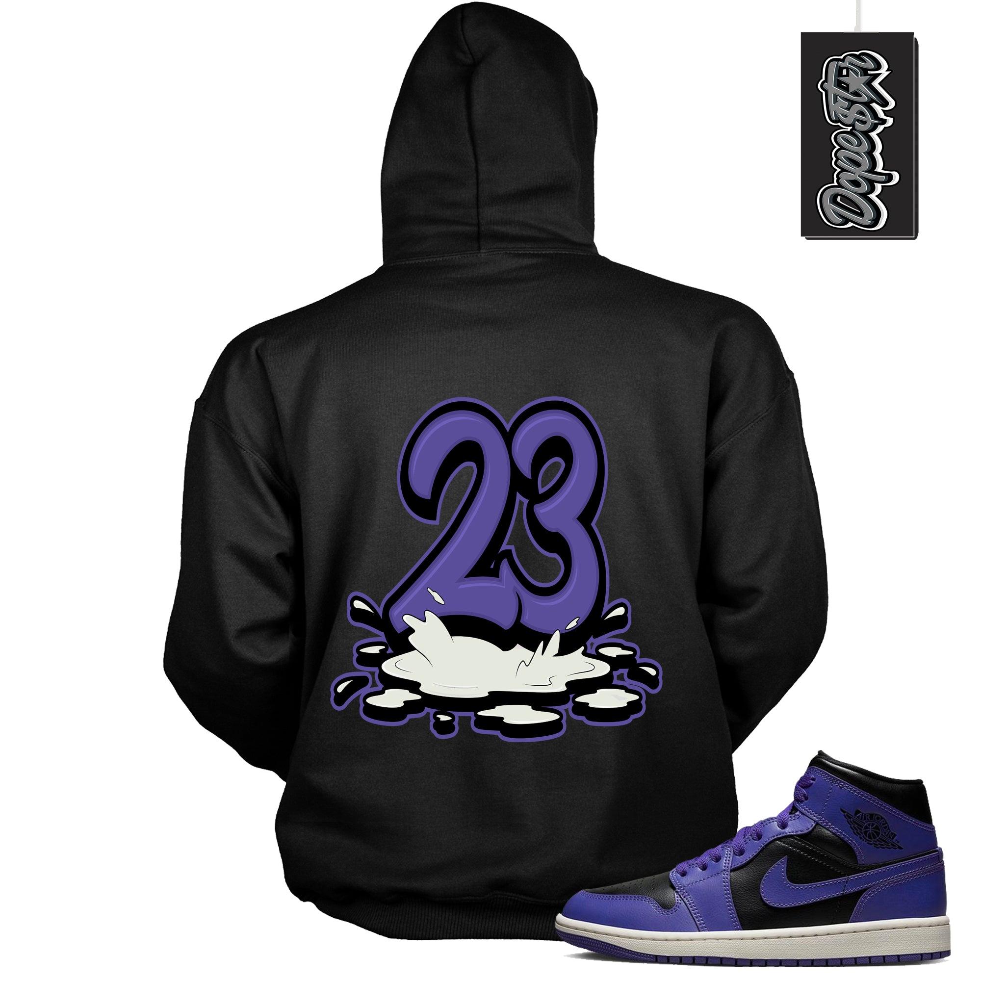 1 Mid Purple Black Hoodie 23 Melting