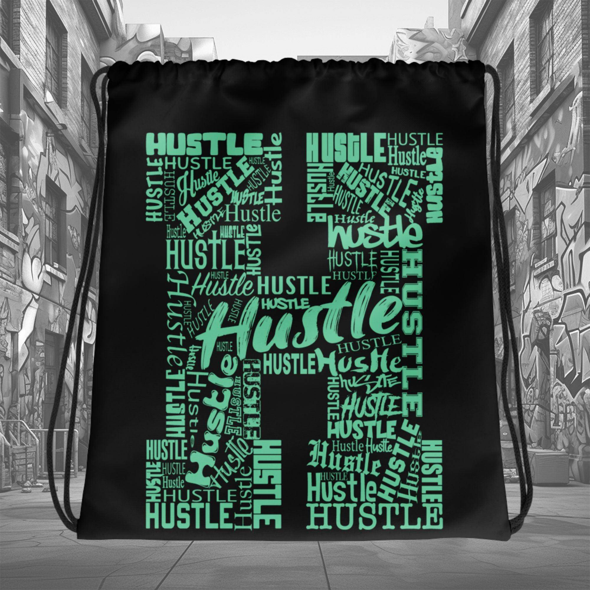 Dunk Green Glow Drawstring Bag Hustle (Black)