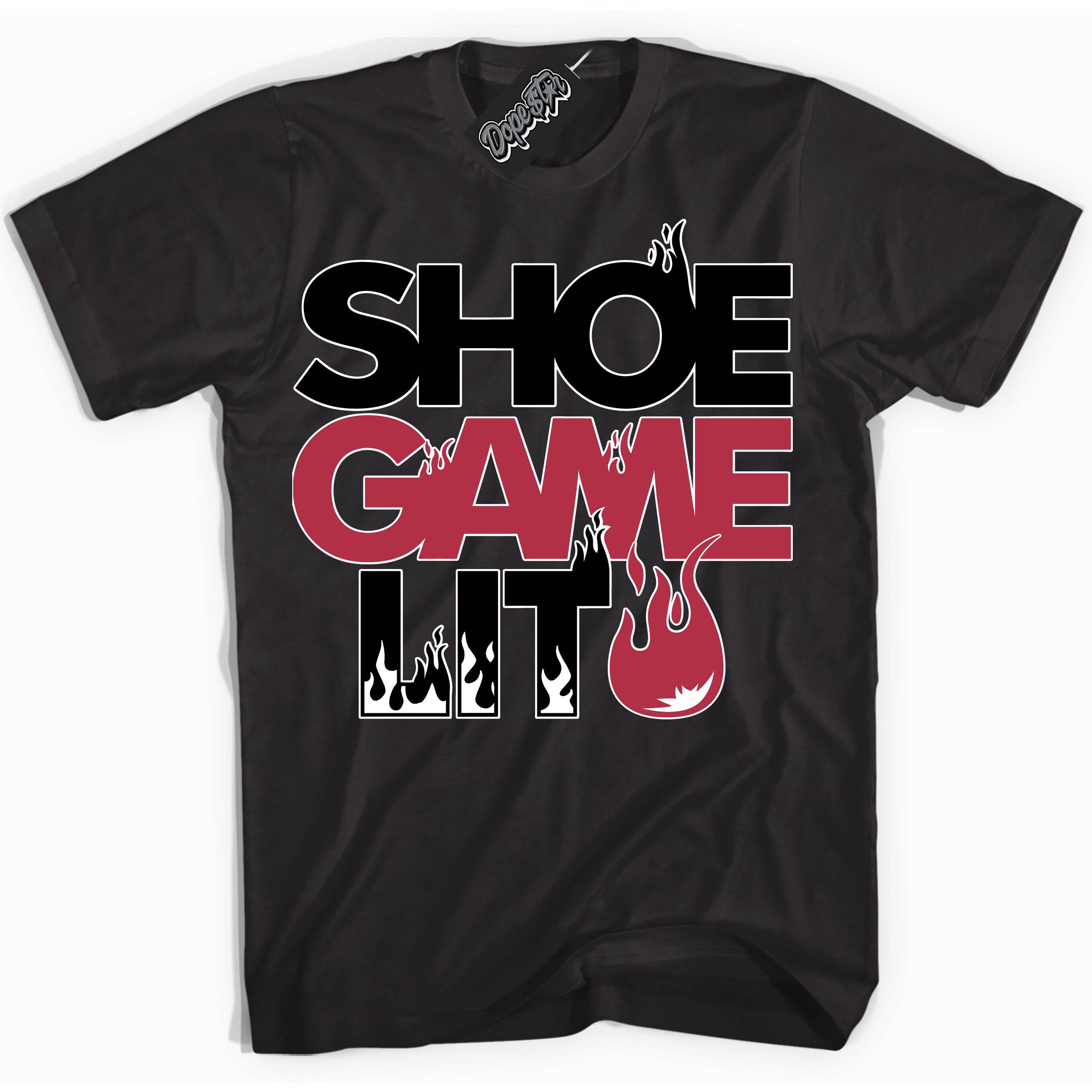 FlyEase Black White Fire Red 1s DopeStar Shirt Shoe Game Lit Graphic