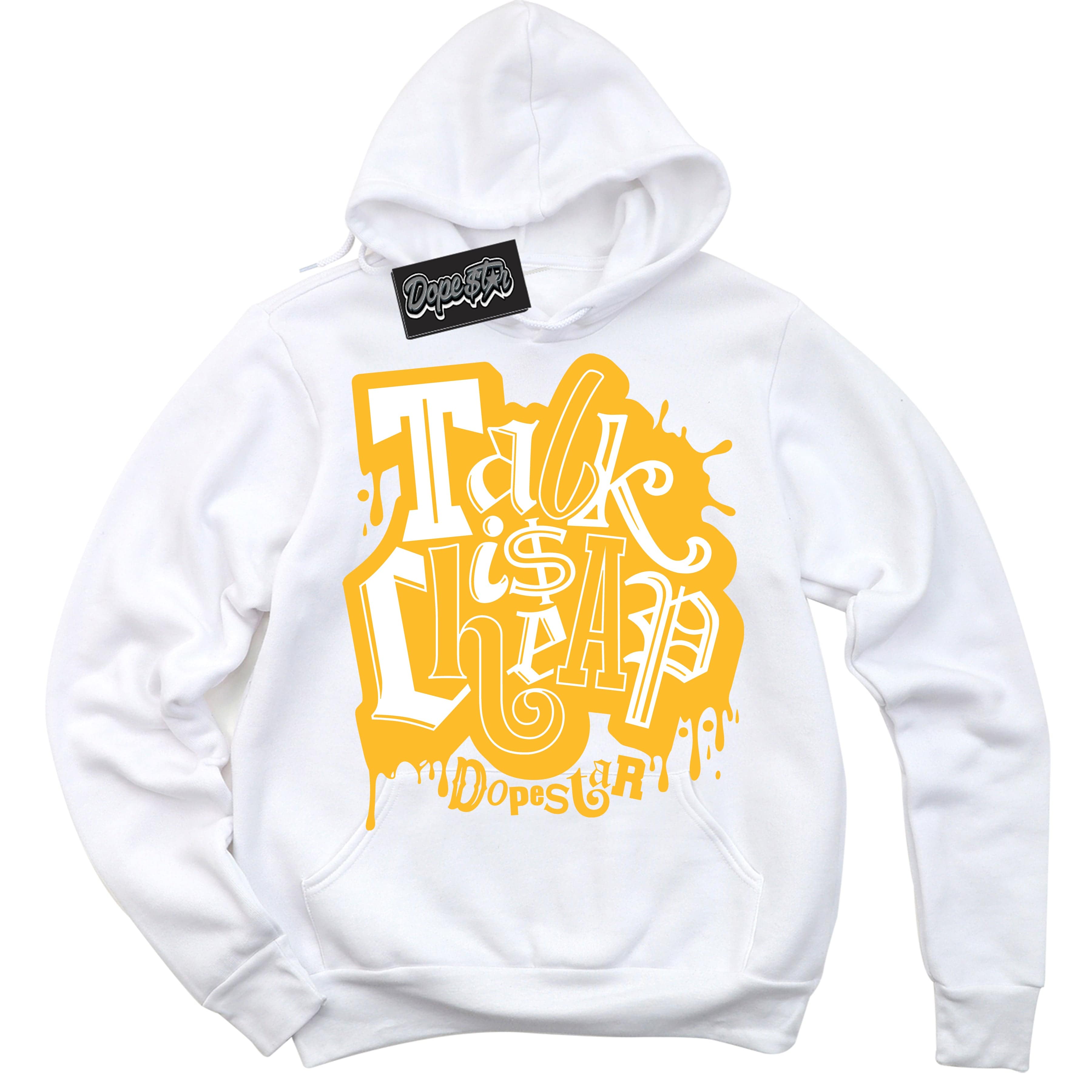 White University Gold DopeStar Hoodie Talk Is Cheap Graphic