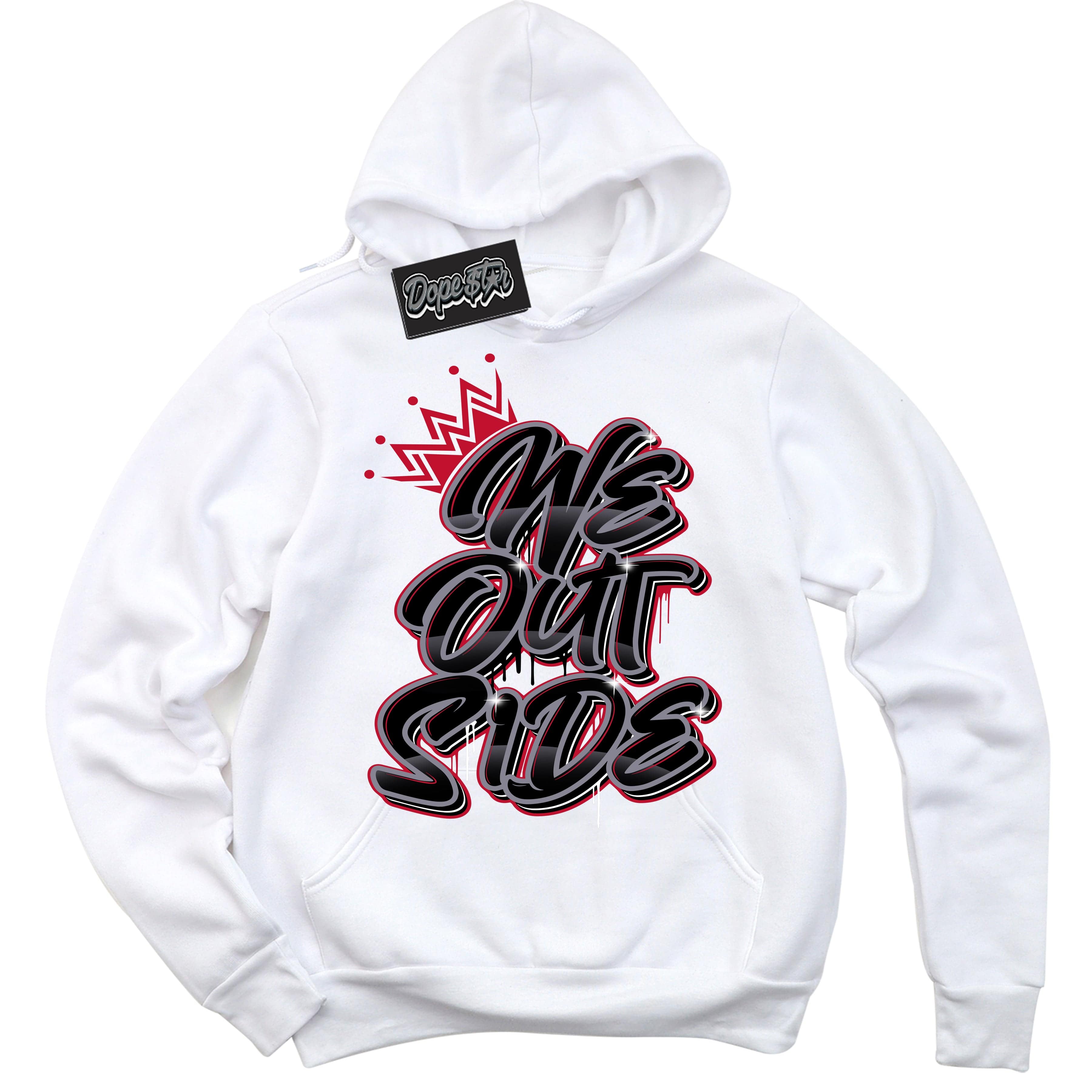 Cement Grey Fire Red 1s DopeStar Hoodie We Outside Graphic