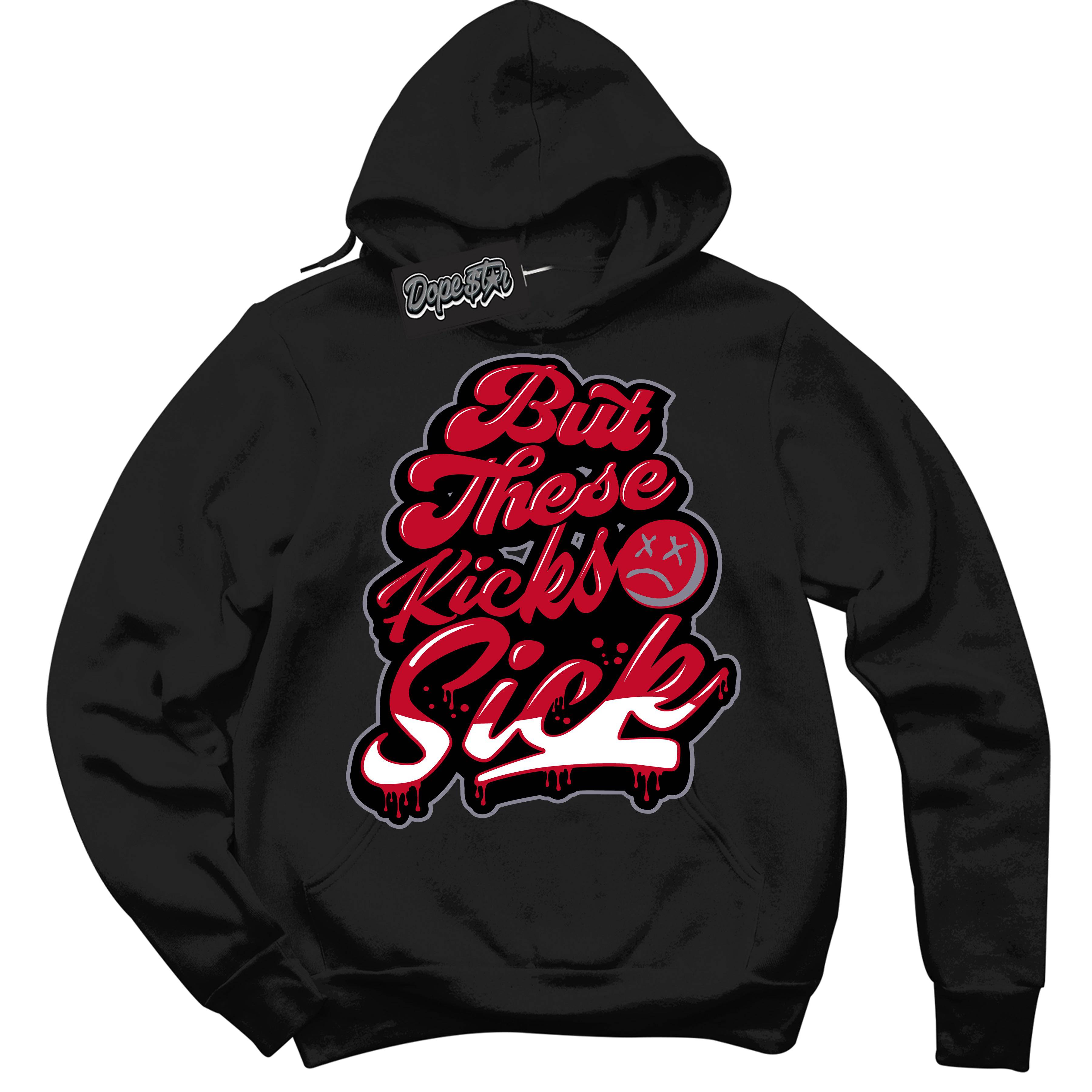 Cement Grey Fire Red 1s DopeStar Hoodie Kick Sick Graphic