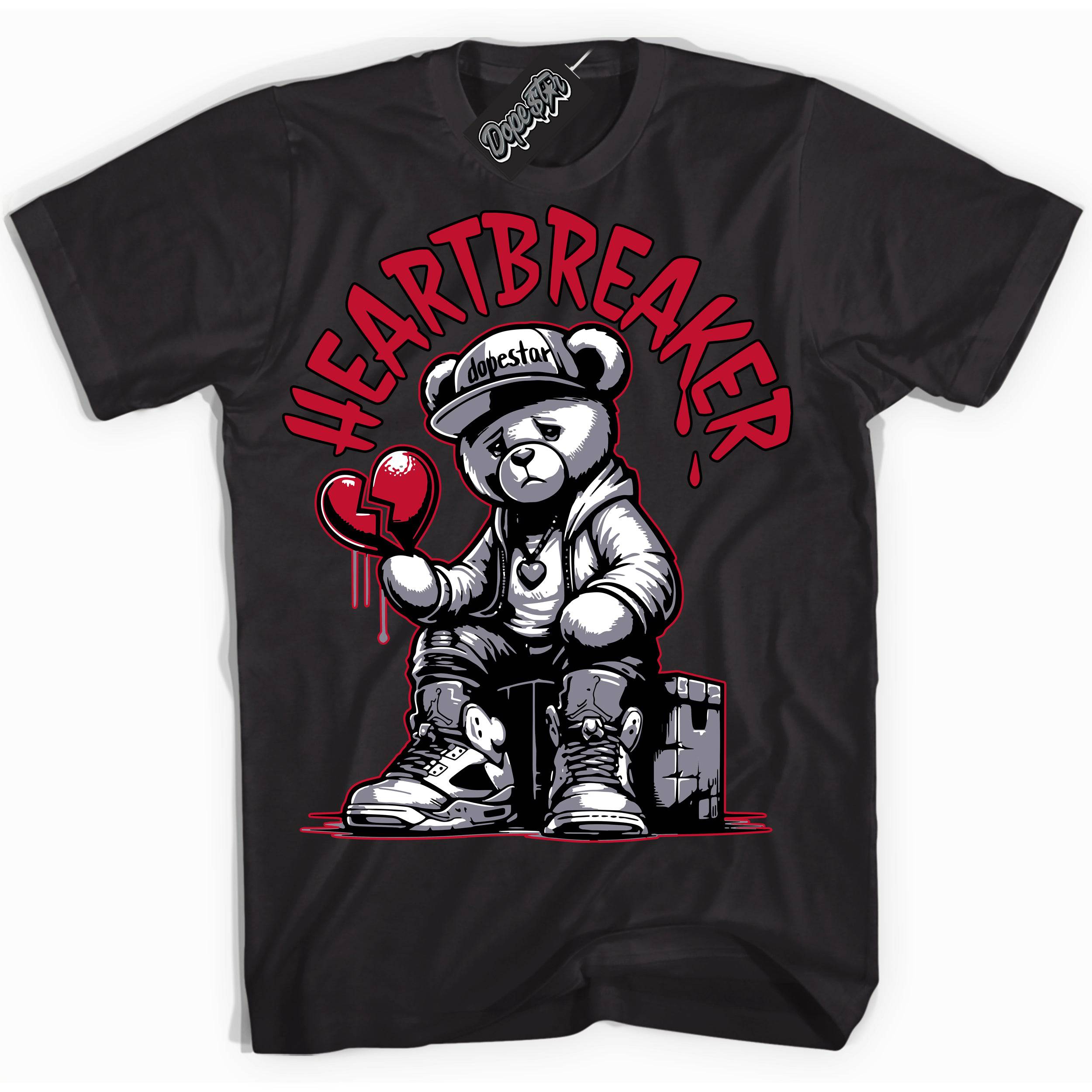 Cement Grey Fire Red 1s DopeStar Shirt Heartbreaker Bear Graphic