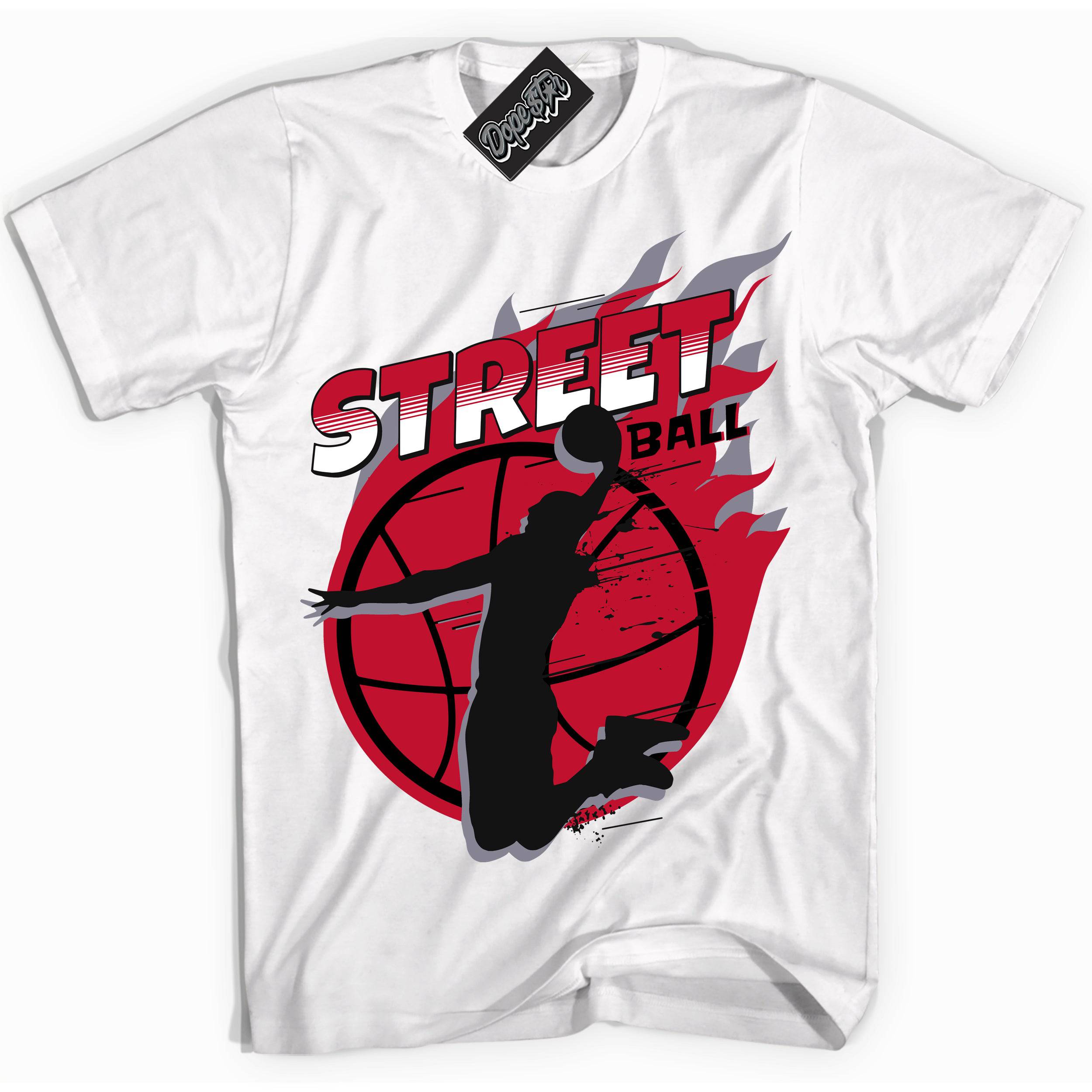 Cement Grey Fire Red 1s DopeStar Shirt Street Ball Graphic