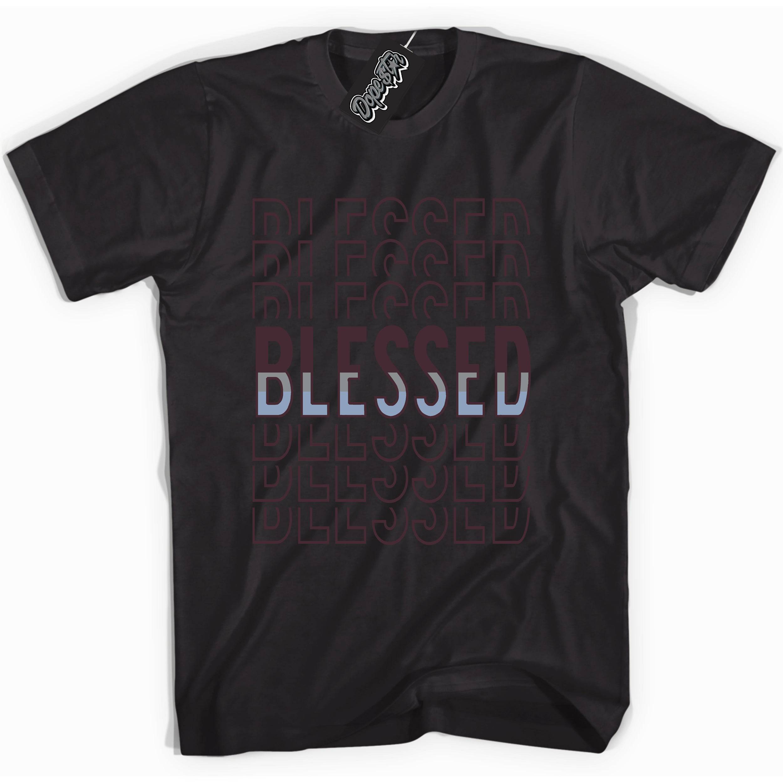 Burgundy 5s DopeStar Shirt Blessed Stacked Graphic