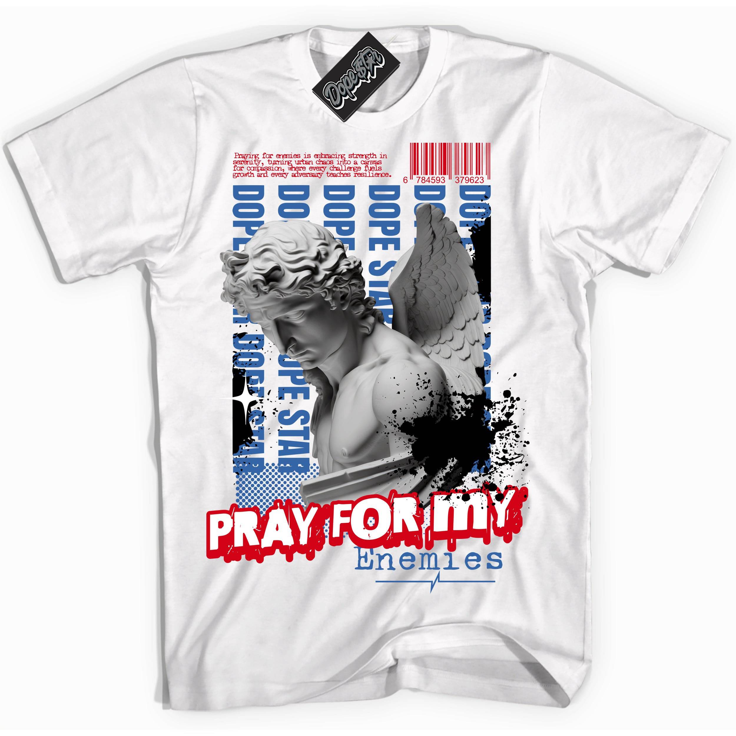 Industrial Blue Sashiko 1s DopeStar Shirt Pray Enemies Graphic