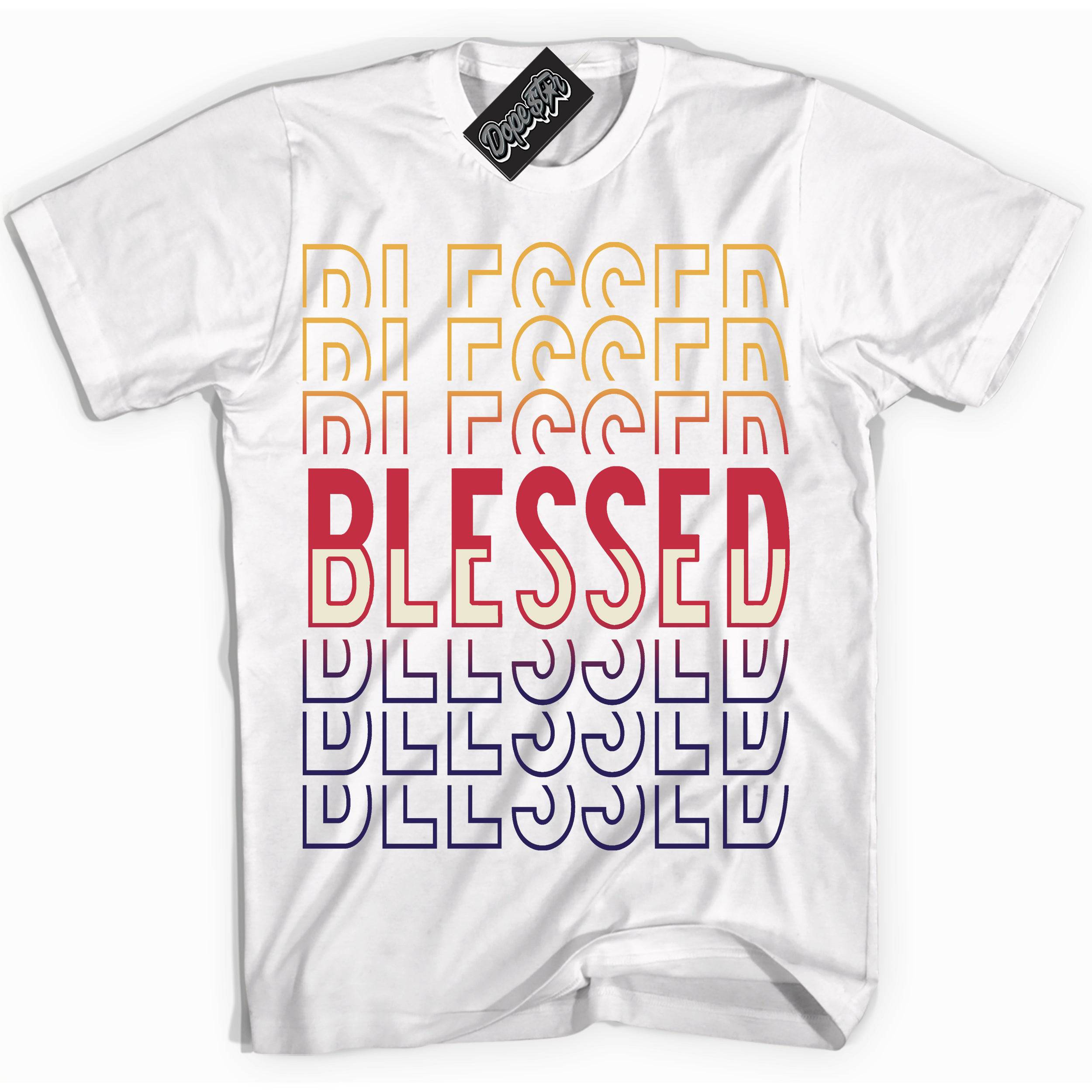 J Balvin Sunset 3s DopeStar Shirt Blessed Stacked Graphic