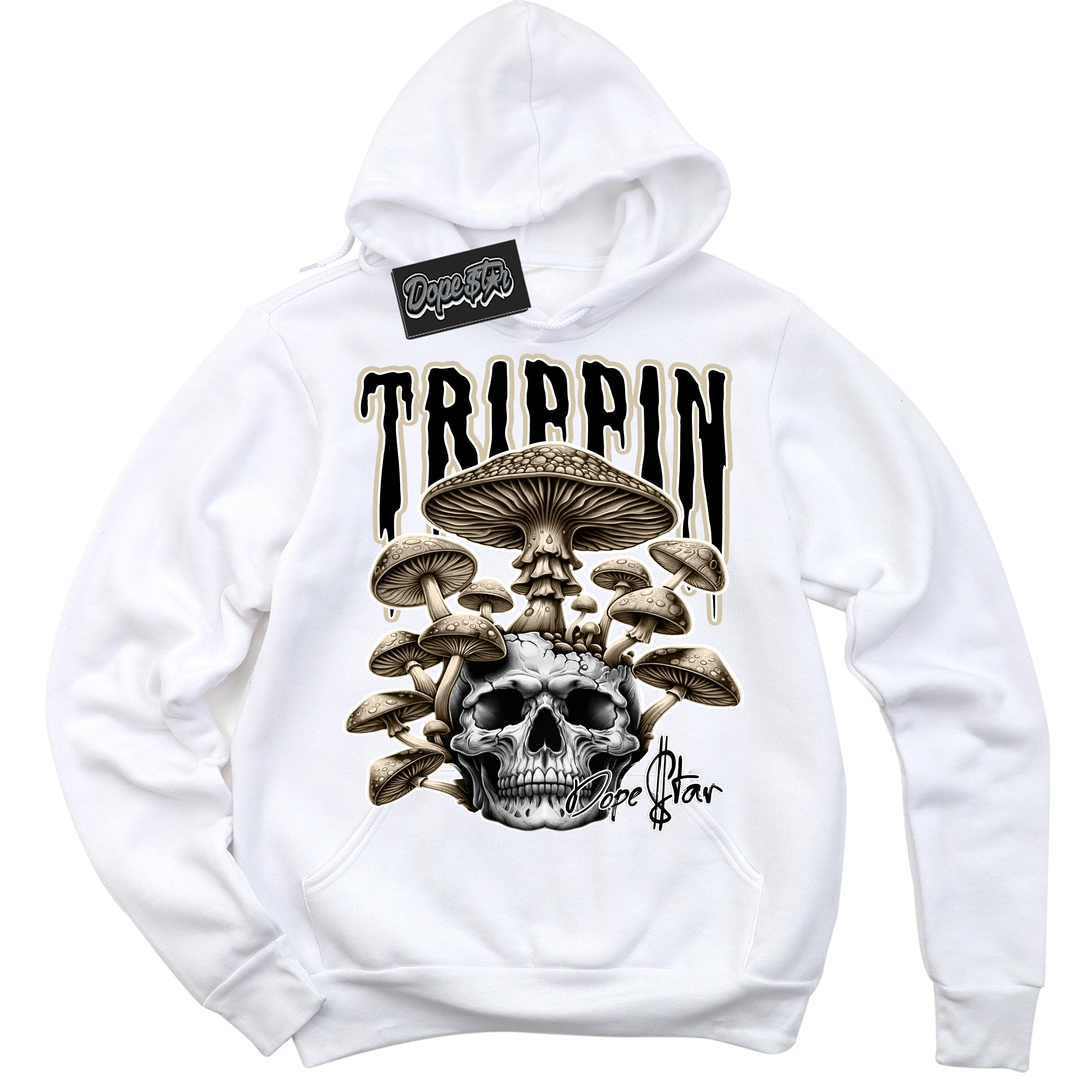 Cool White Hoodie with “ Trippin”  design that Perfectly Matches Gratitude 11s Sneakers.