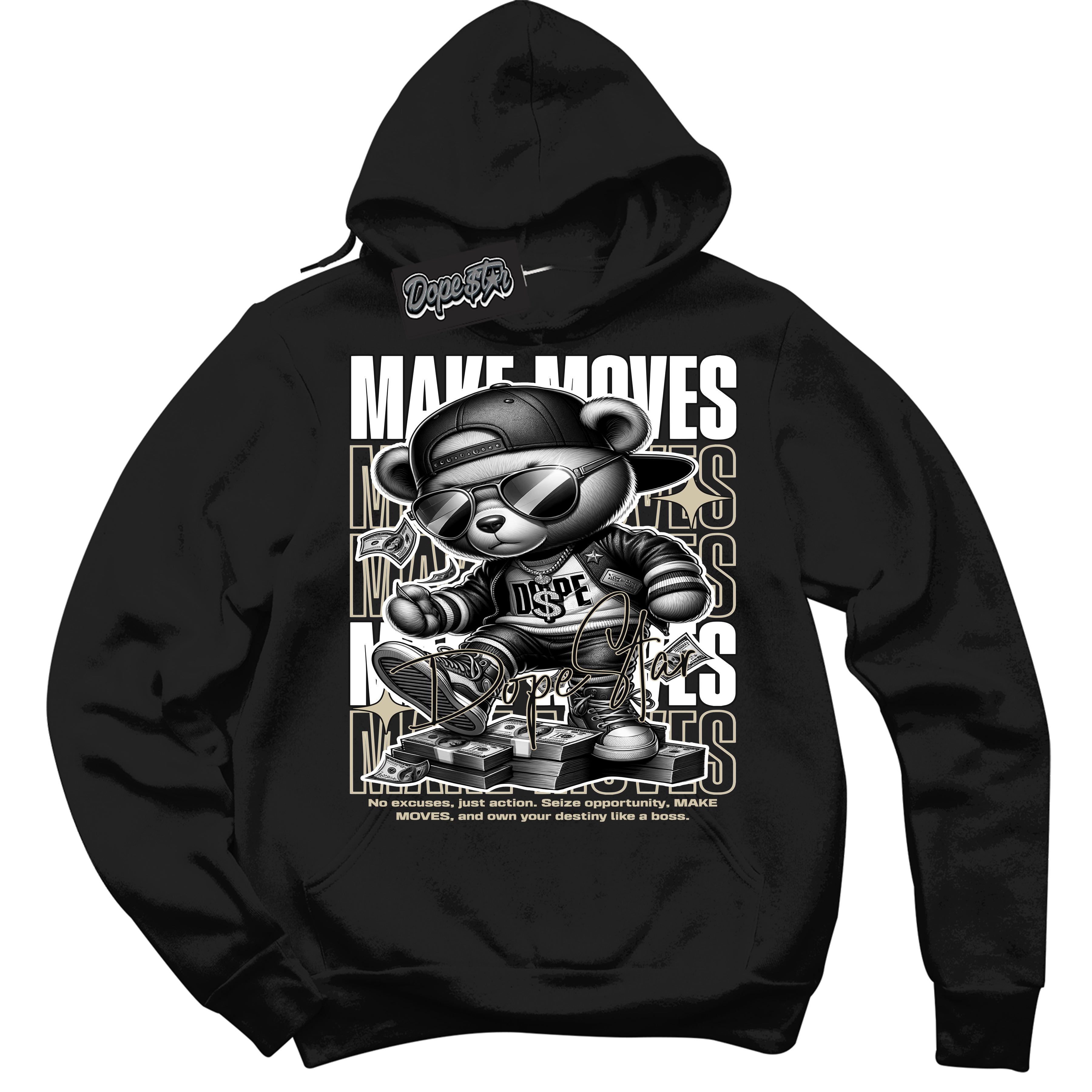 Cool Black Hoodie with “ Makin Moves ”  design that Perfectly Matches Gratitude 11s Sneakers.