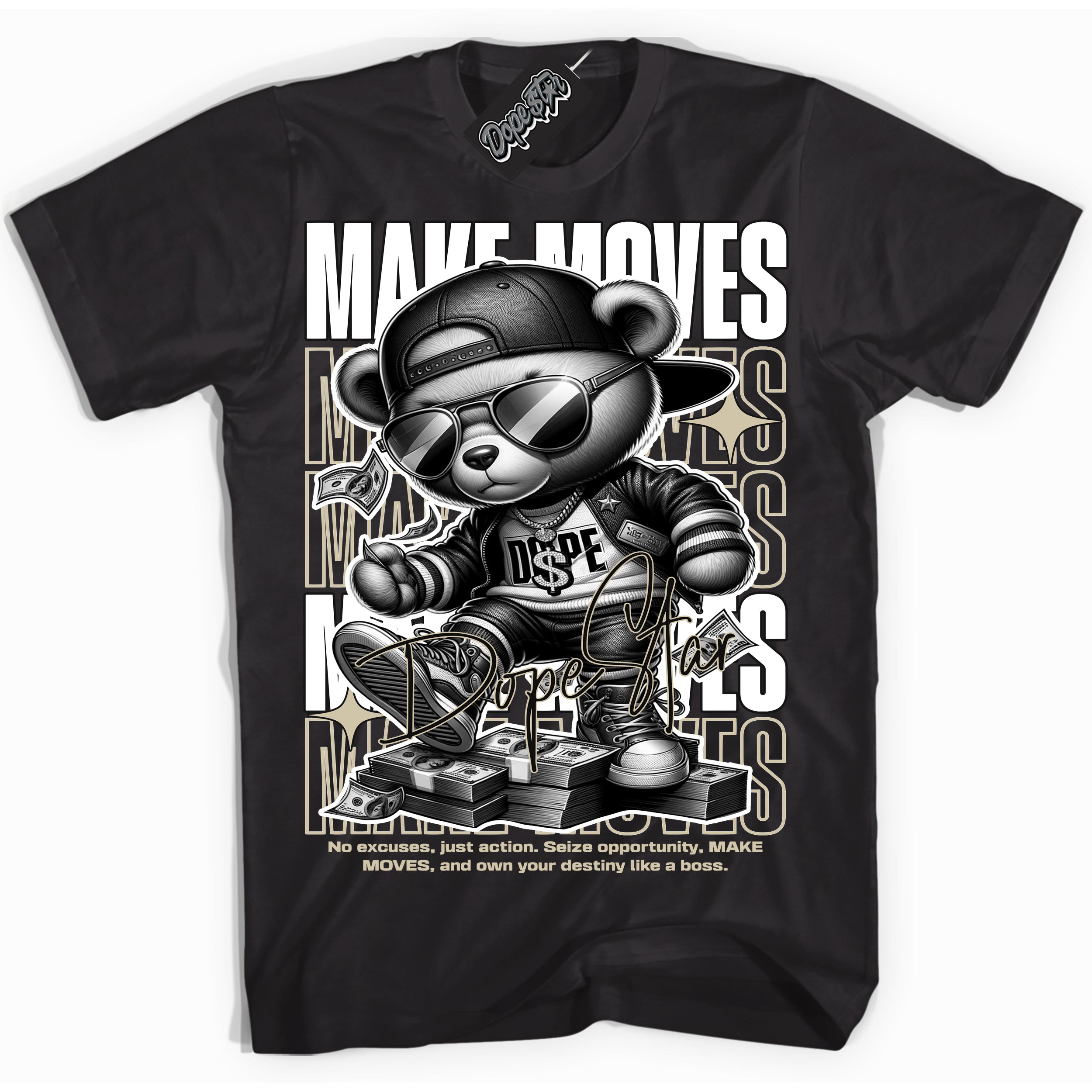 Cool Black Shirt with “ Makin Moves” design that perfectly matches Gratitude 11s Sneakers.