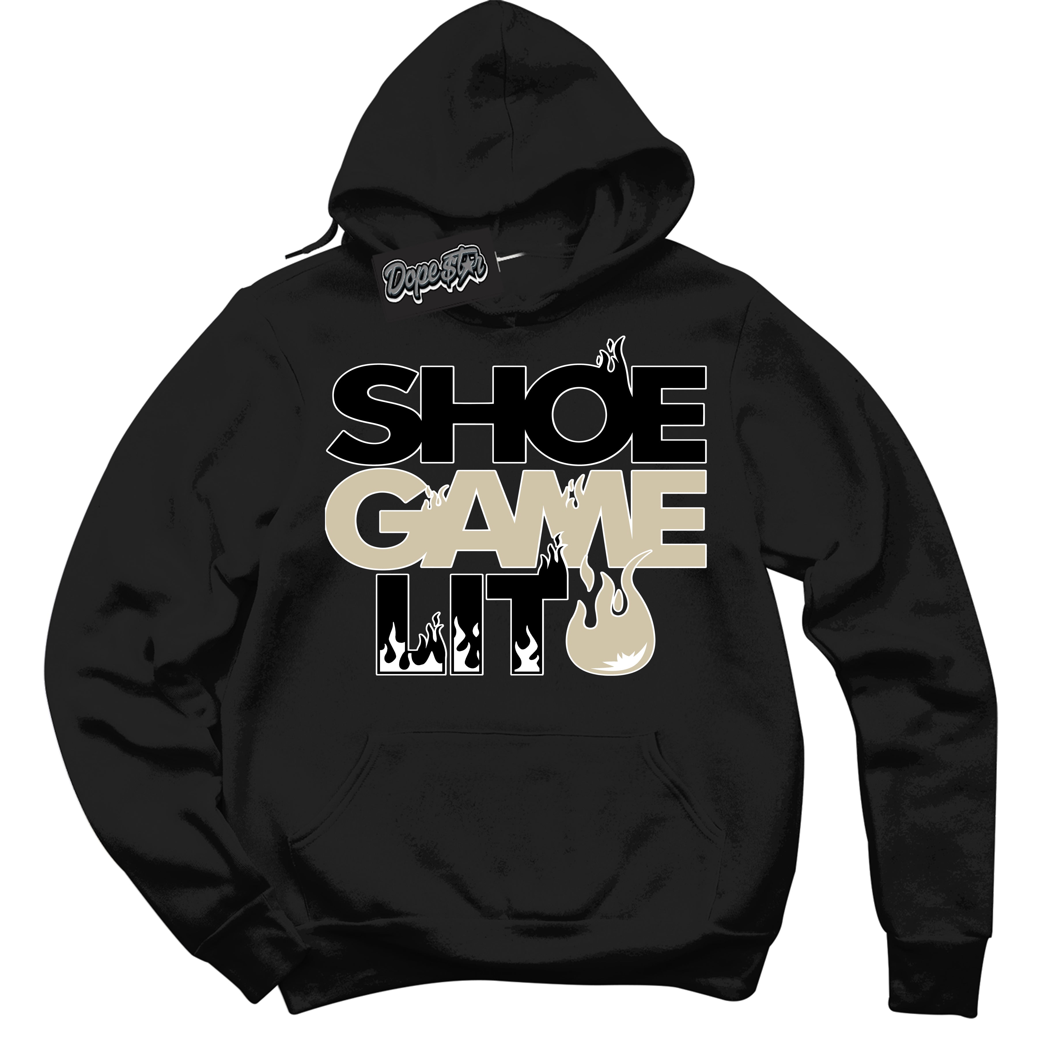 Cool Black Hoodie with “ Shoe Game Lit '' design that Perfectly Matches  Gratitude 11s Sneakers.