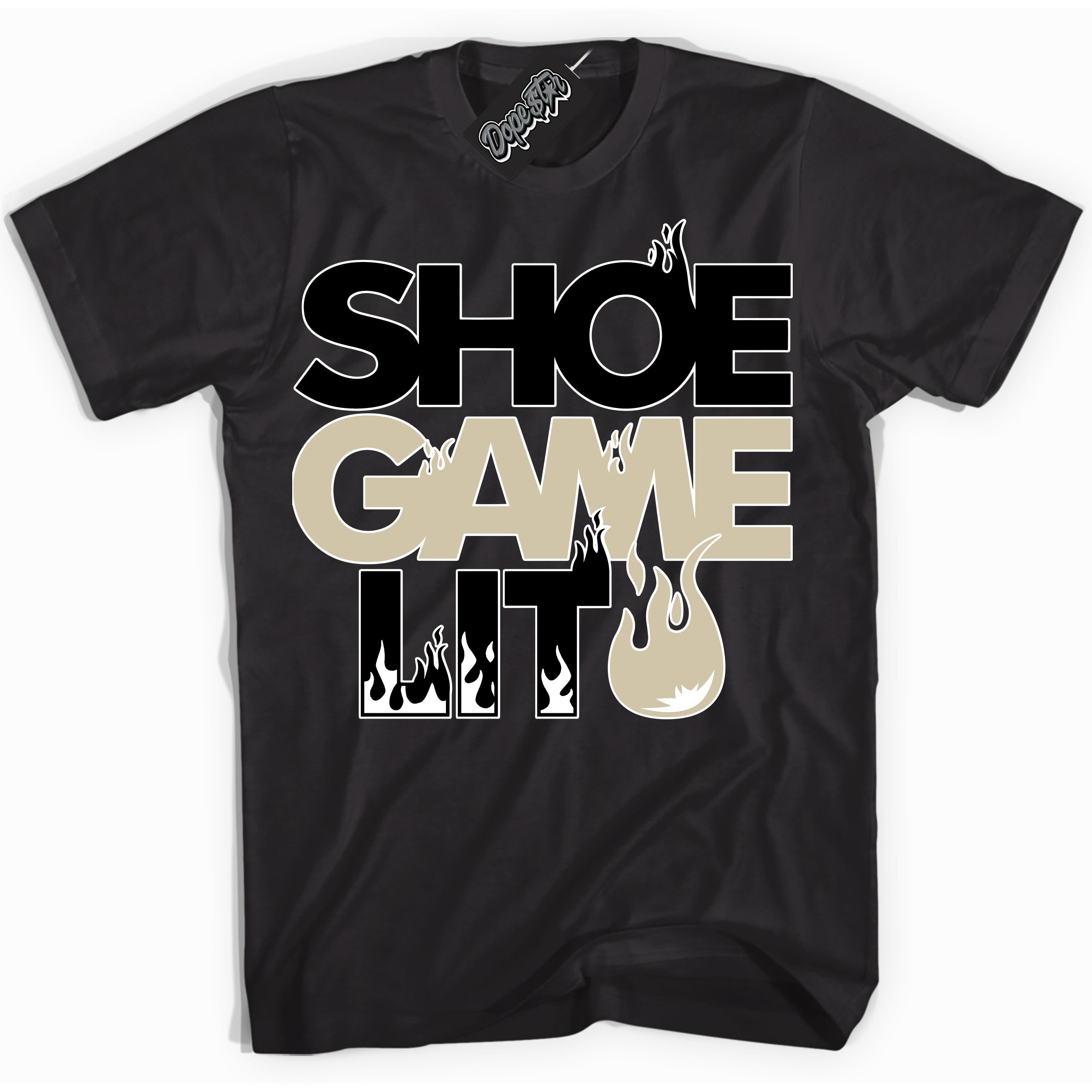 Cool Black Shirt with “ Shoe Game Lit ” design that perfectly matches Gratitude 11s Sneakers.