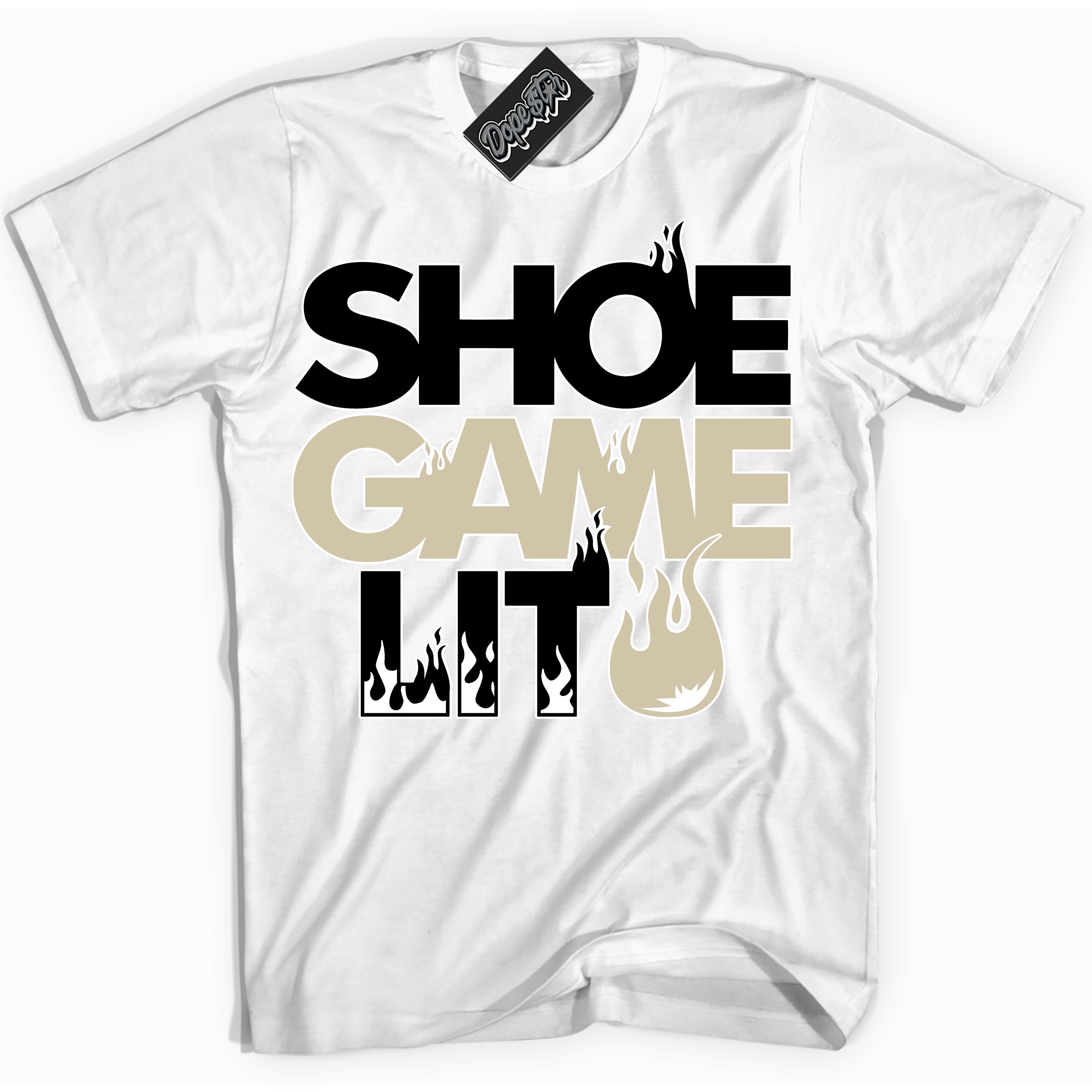 Cool White Shirt with “ Shoe Game Lit ” design that perfectly matches Gratitude 11s Sneakers.